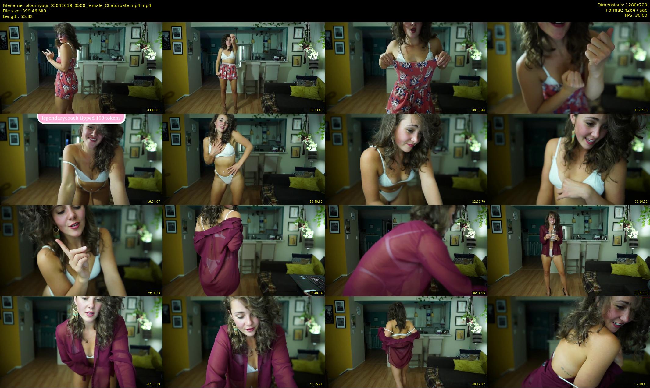 bloomyogi — 56 minute Chaturbate female cam show recording, 720p, Apr 5, 2019