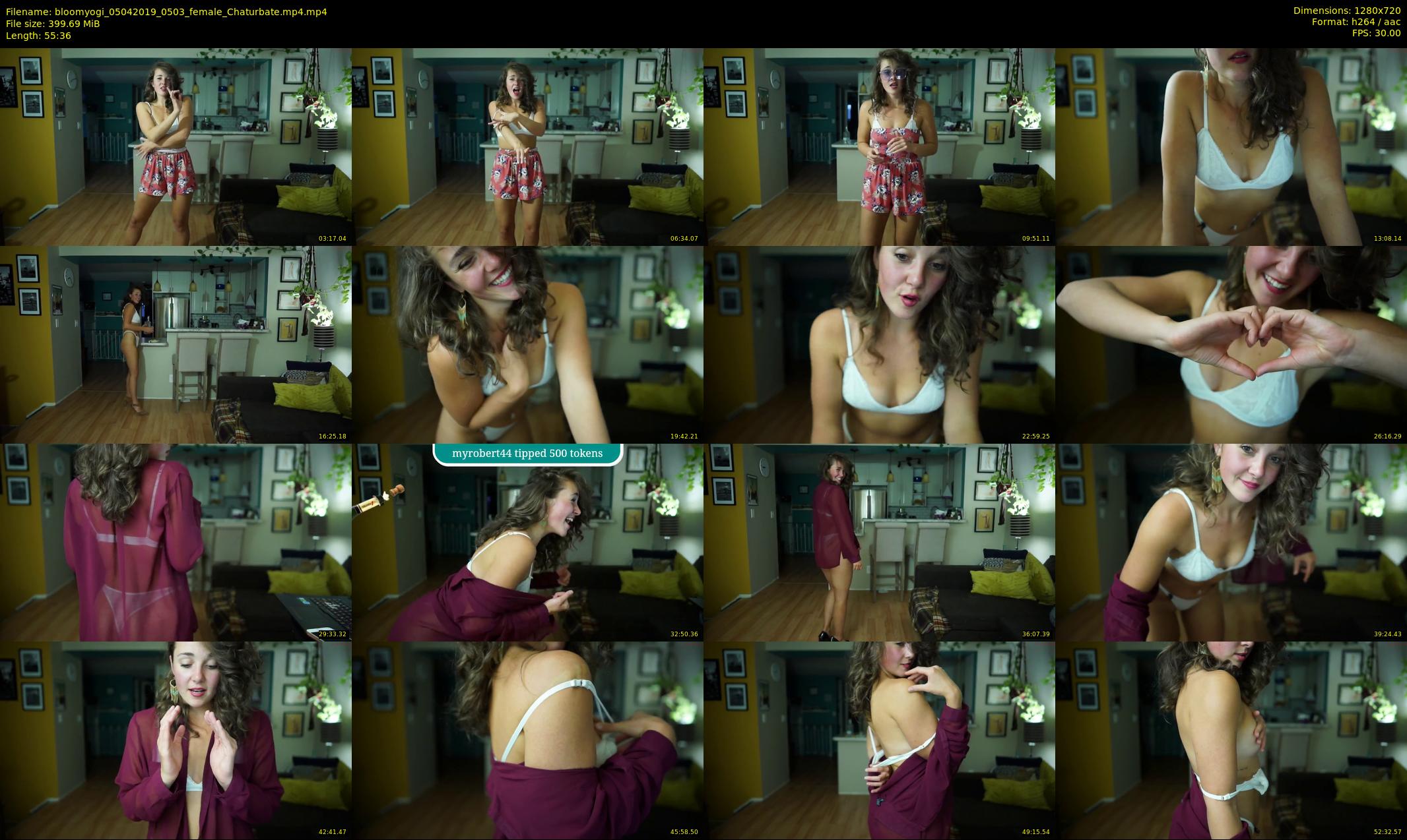 bloomyogi — 56 minute Chaturbate female cam show recording, 720p, Apr 5, 2019