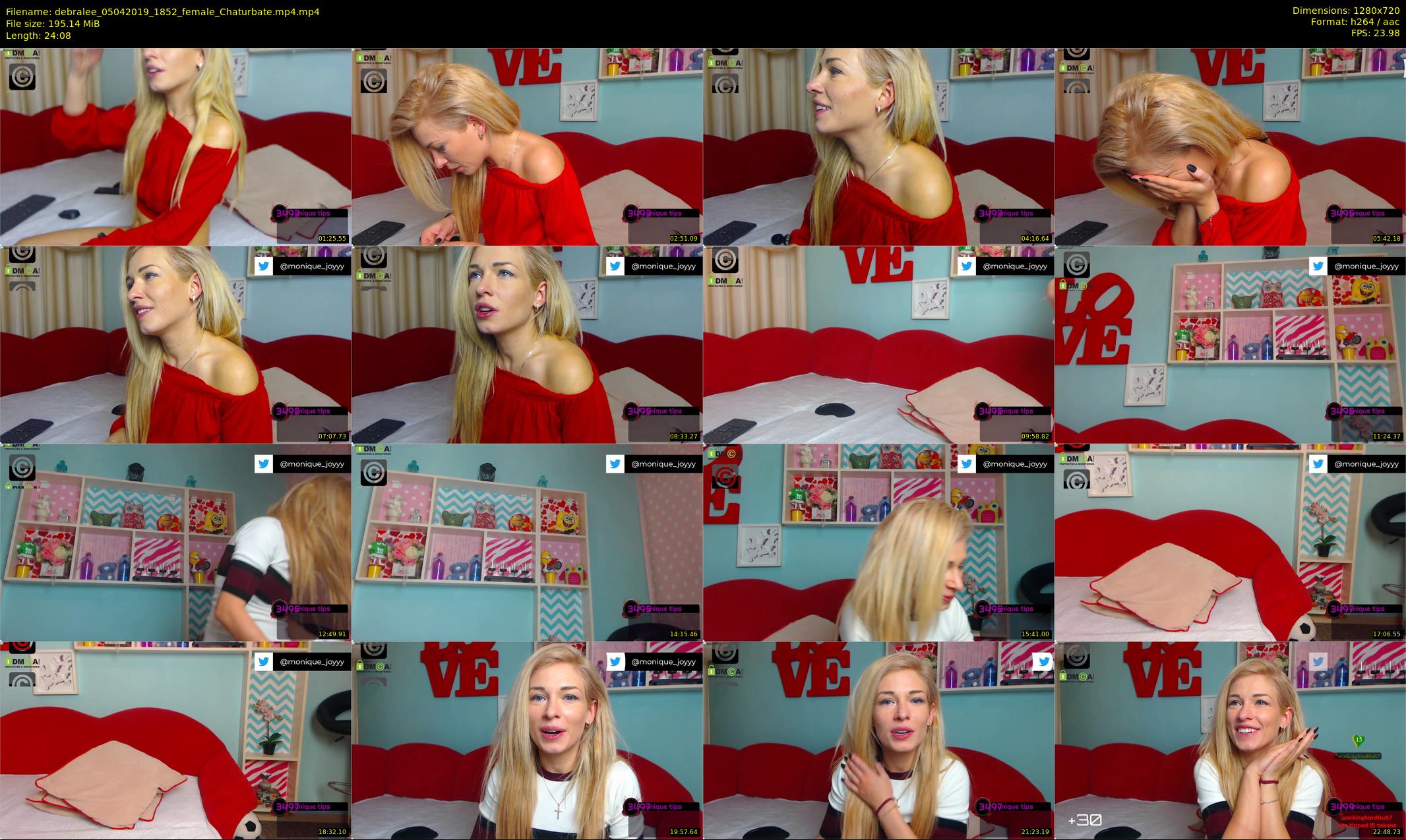 debralee — 25 minute Chaturbate female cam show recording, 720p, Apr 5, 2019