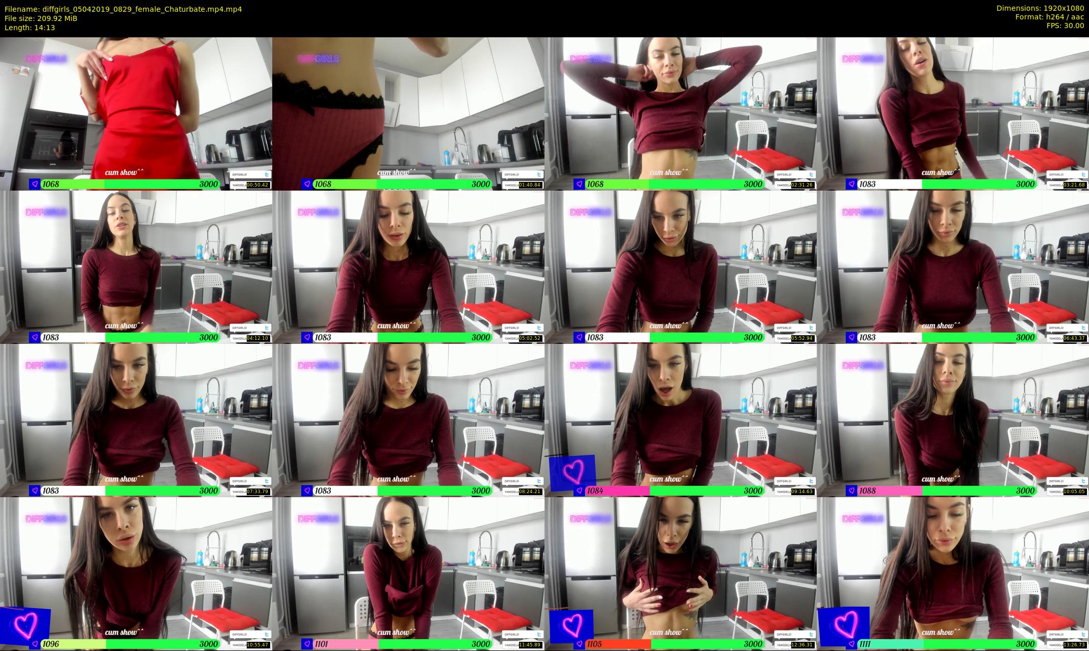 diffgirls — 15 minute Chaturbate female cam show recording, 1080p, Apr 5, 2019