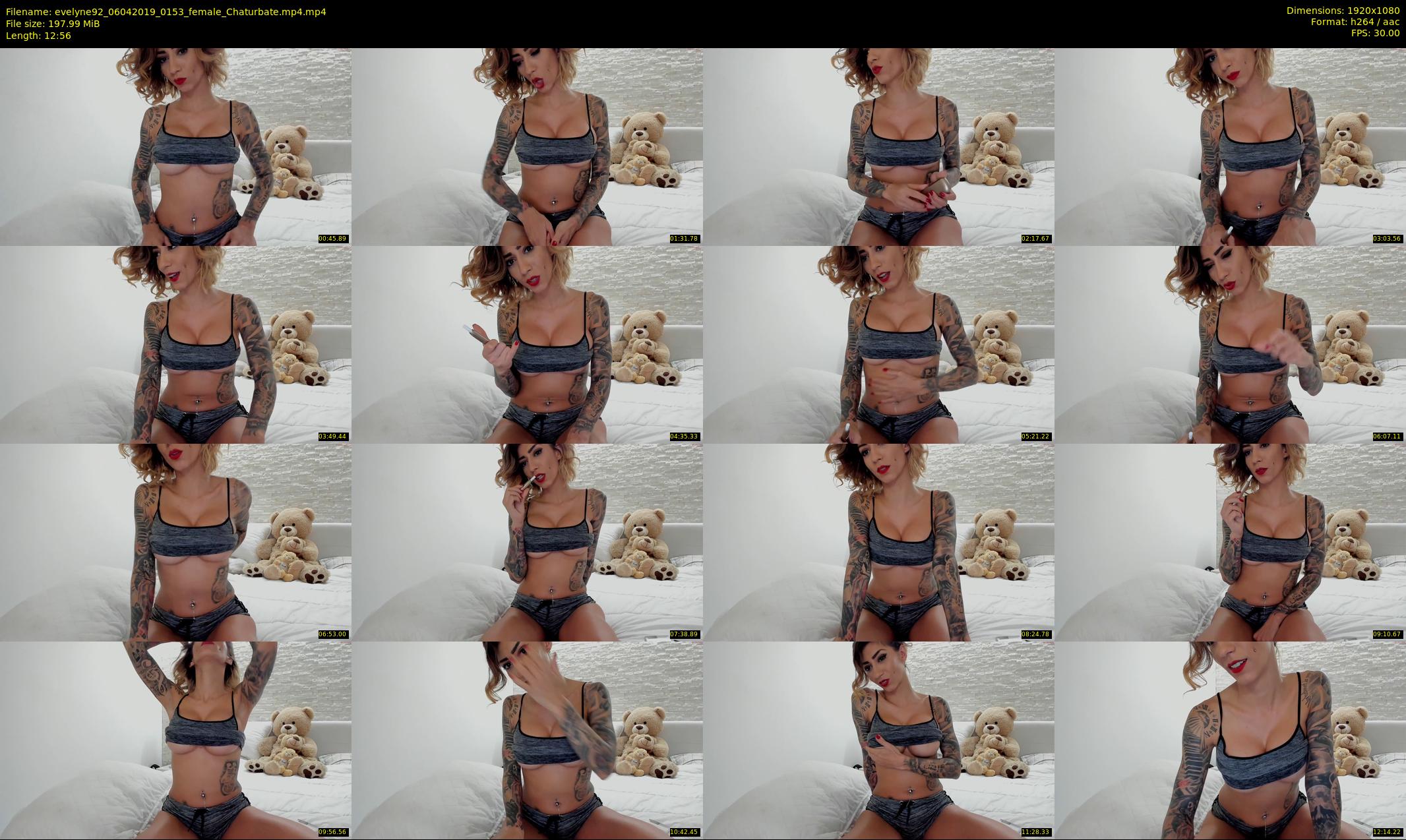 evelyne92 — 13 minute Chaturbate female cam show recording, 1080p, Apr 6, 2019
