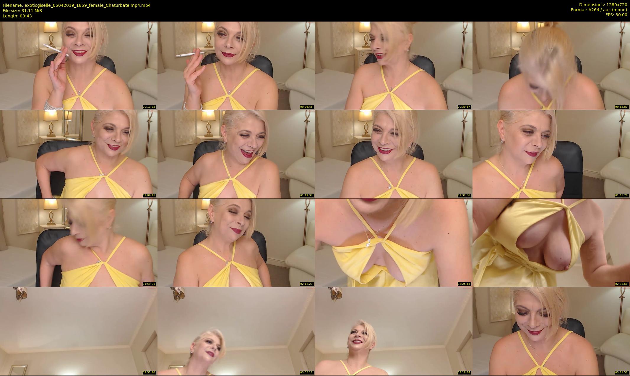 exoticgiselle — 4 minute Chaturbate female cam show recording, 720p, Apr 5, 2019