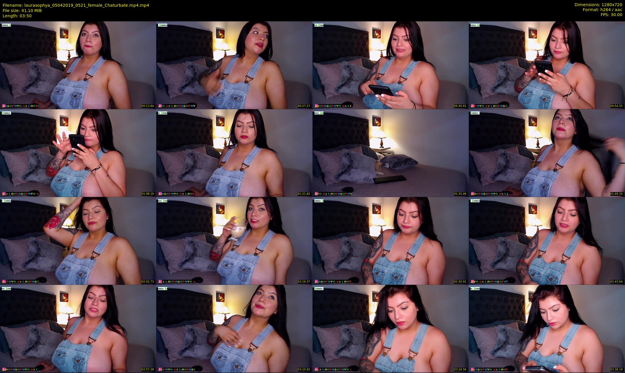 laurasophya — 4 minute Chaturbate female cam show recording, 720p, Apr 5, 2019