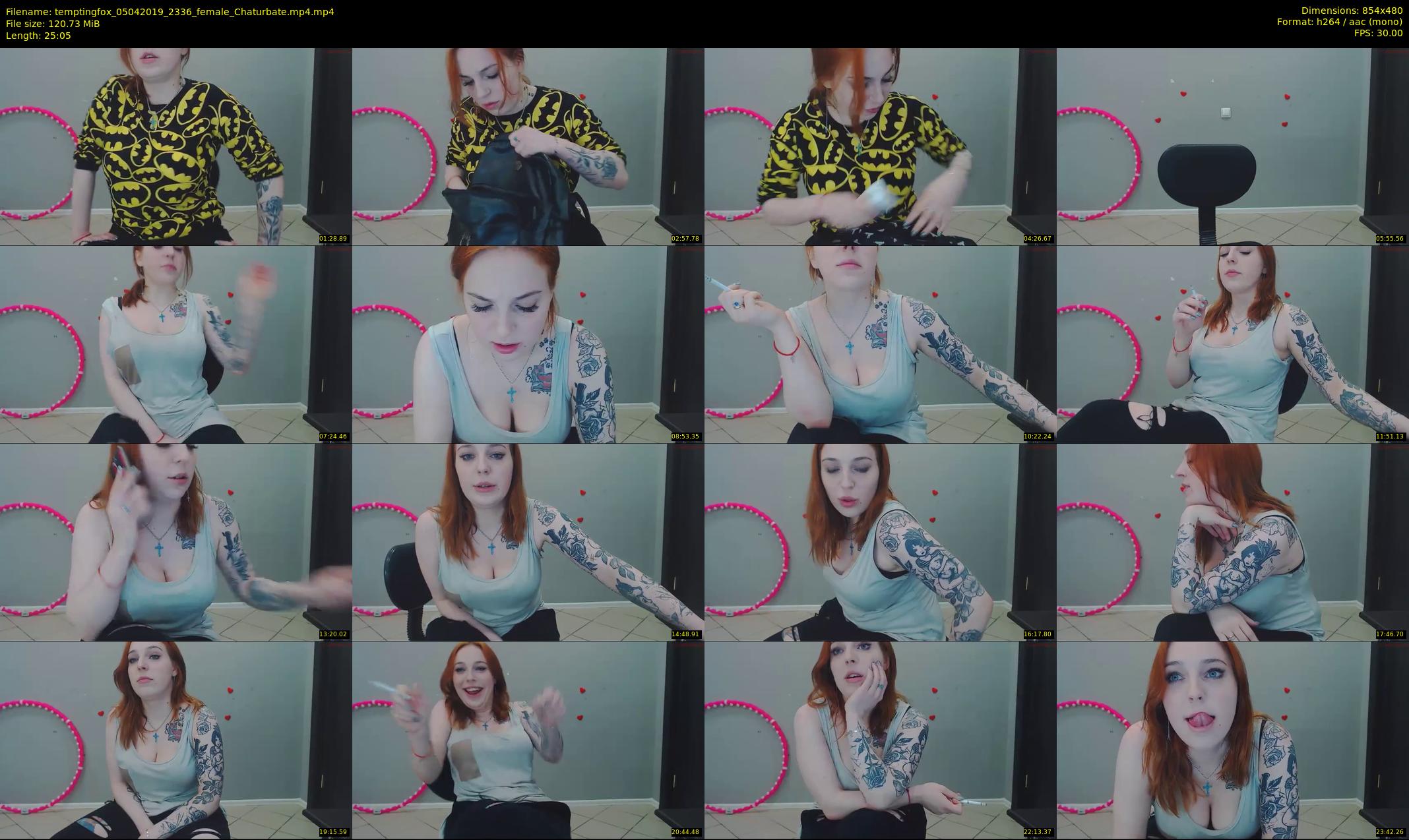 temptingfox — 26 minute Chaturbate female cam show recording, 480p, Apr 5, 2019
