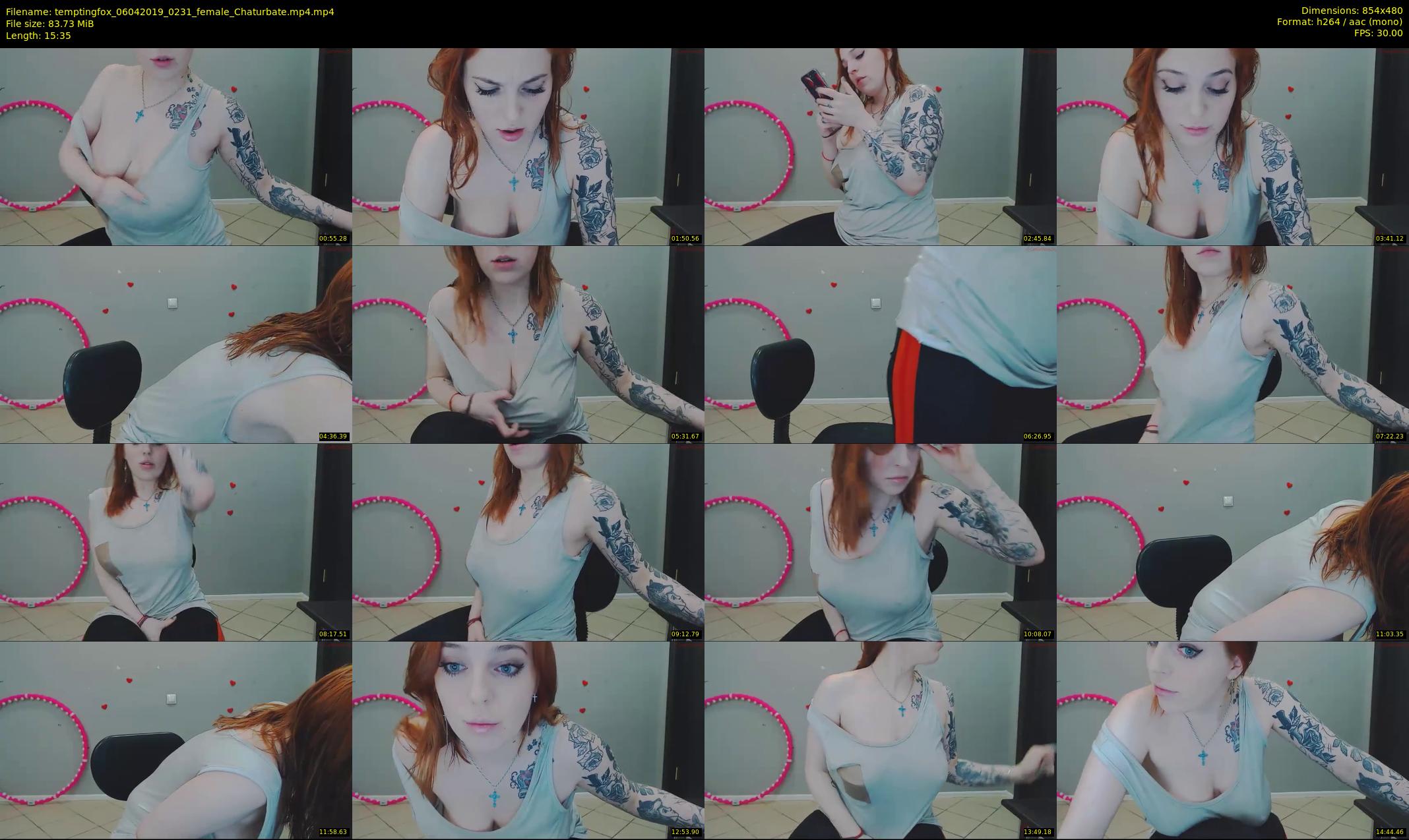 temptingfox — 16 minute Chaturbate female cam show recording, 480p, Apr 6, 2019