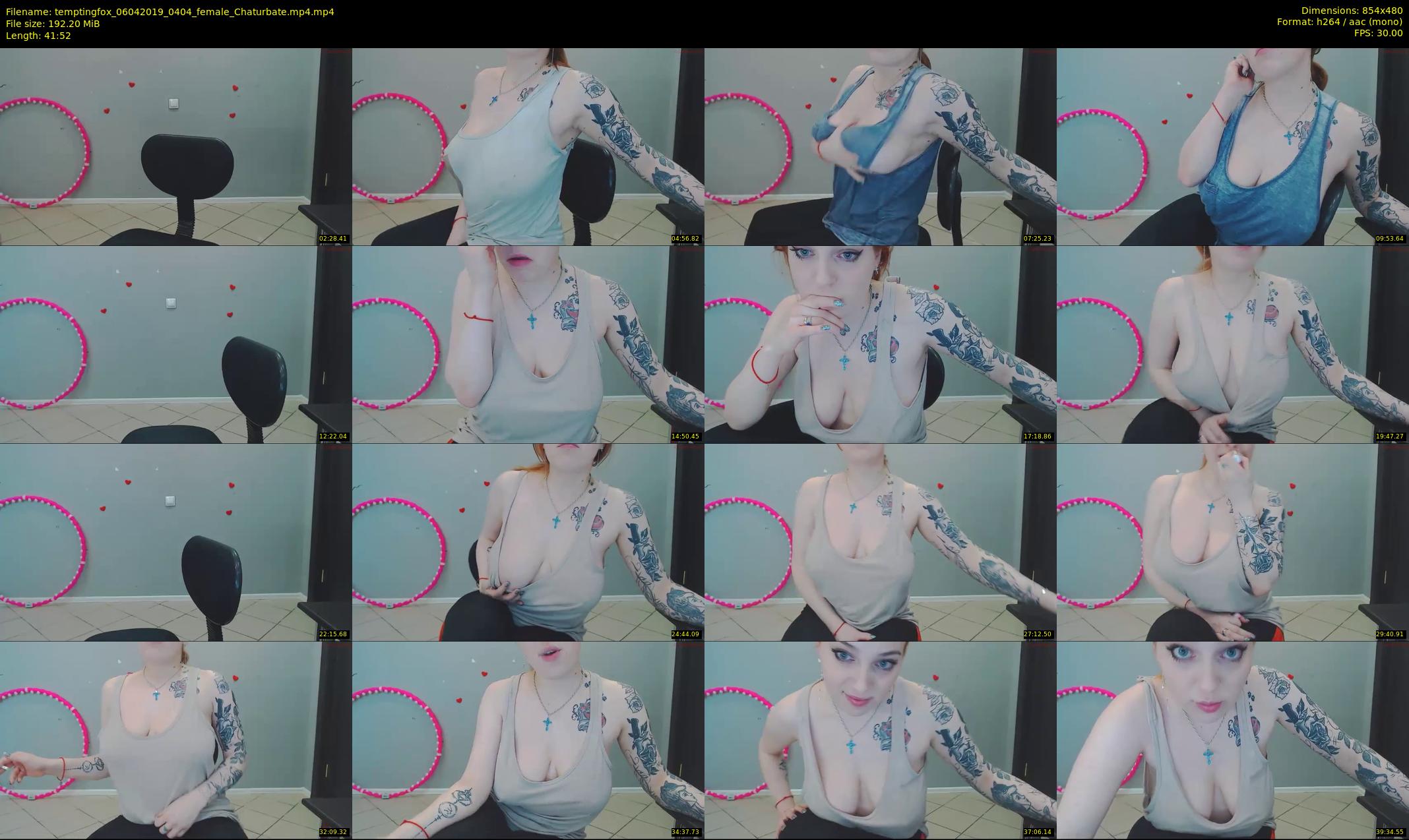 temptingfox — 42 minute Chaturbate female cam show recording, 480p, Apr 6, 2019