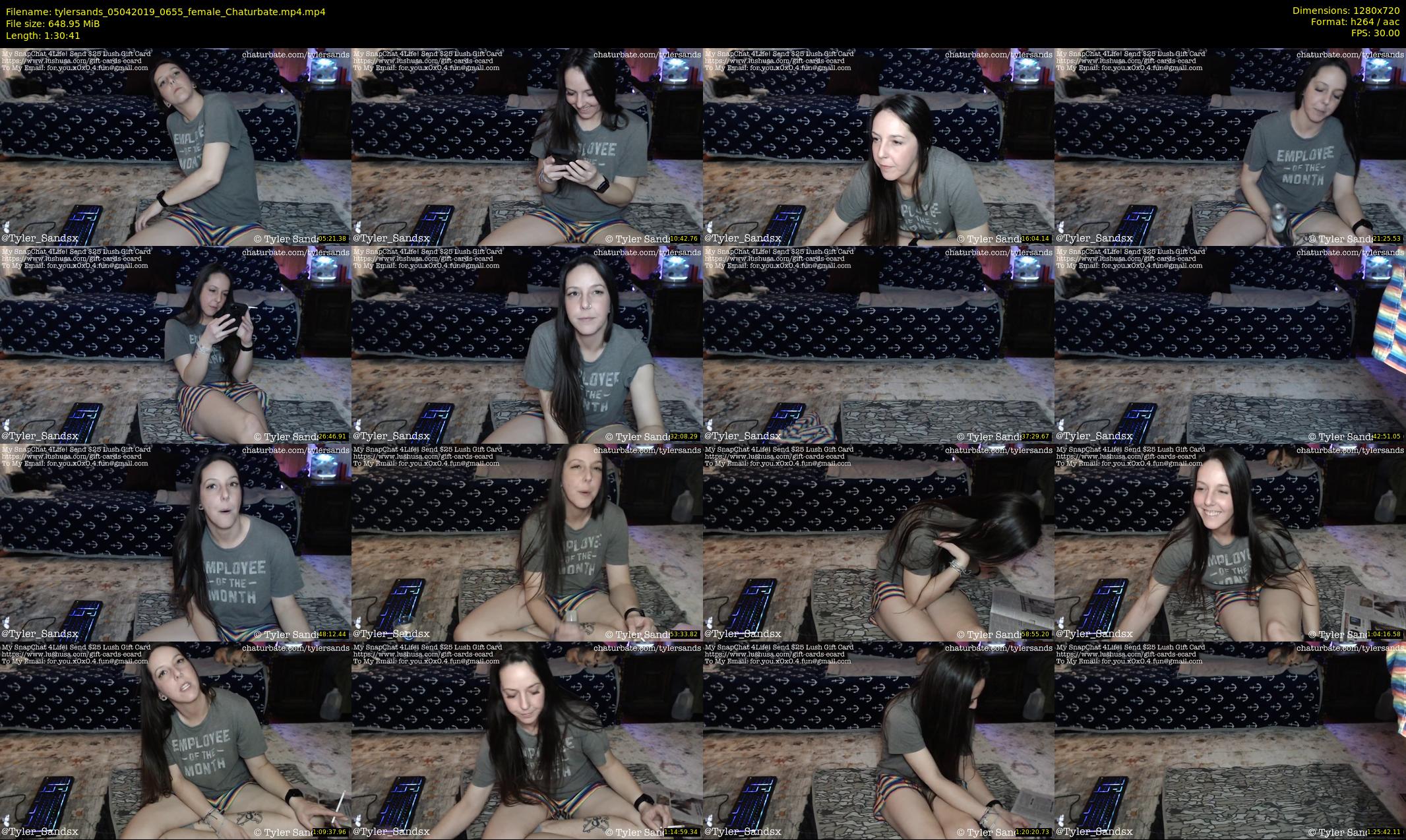 tylersands — 91 minute Chaturbate female cam show recording, 720p, Apr 5, 2019