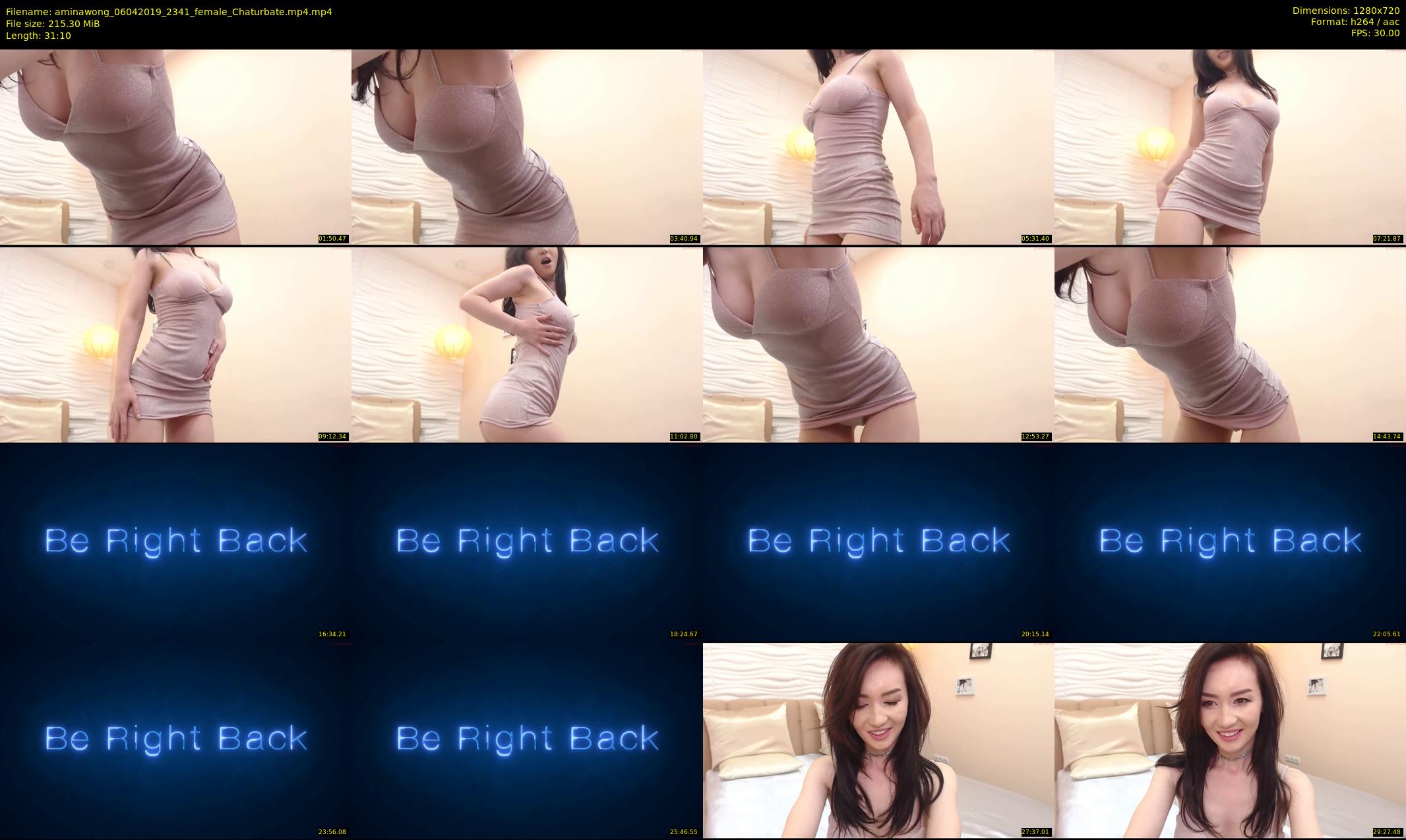 aminawong — 32 minute Chaturbate female cam show recording, 720p, Apr 6, 2019