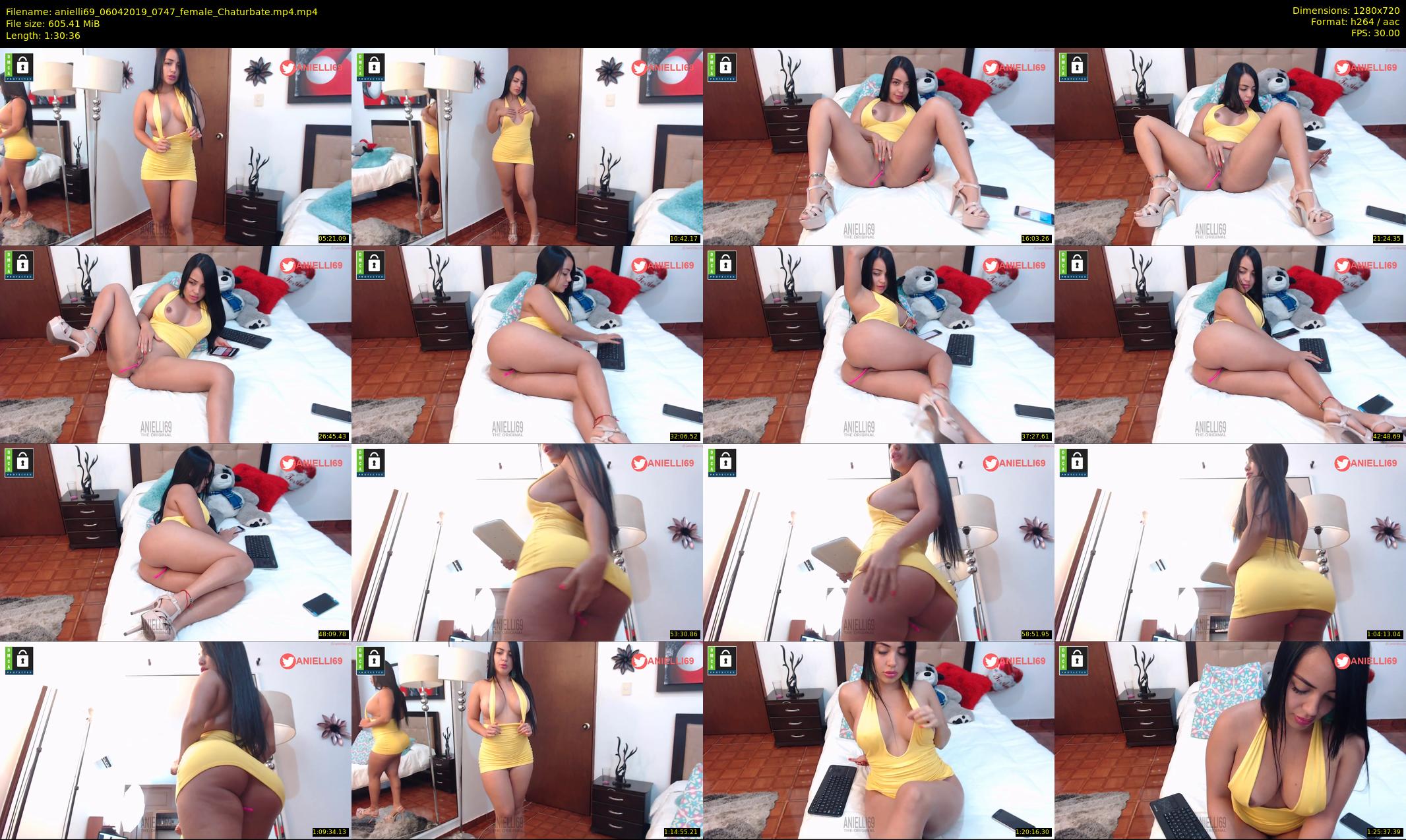 anielli69 — 91 minute Chaturbate female cam show recording, 720p, Apr 6, 2019