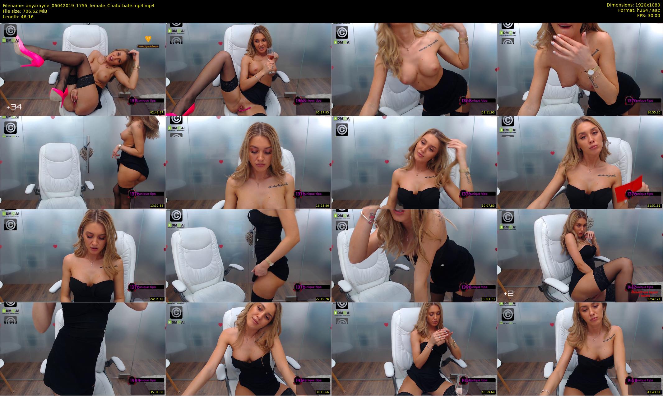 anyarayne — 47 minute Chaturbate female cam show recording, 1080p, Apr 6, 2019