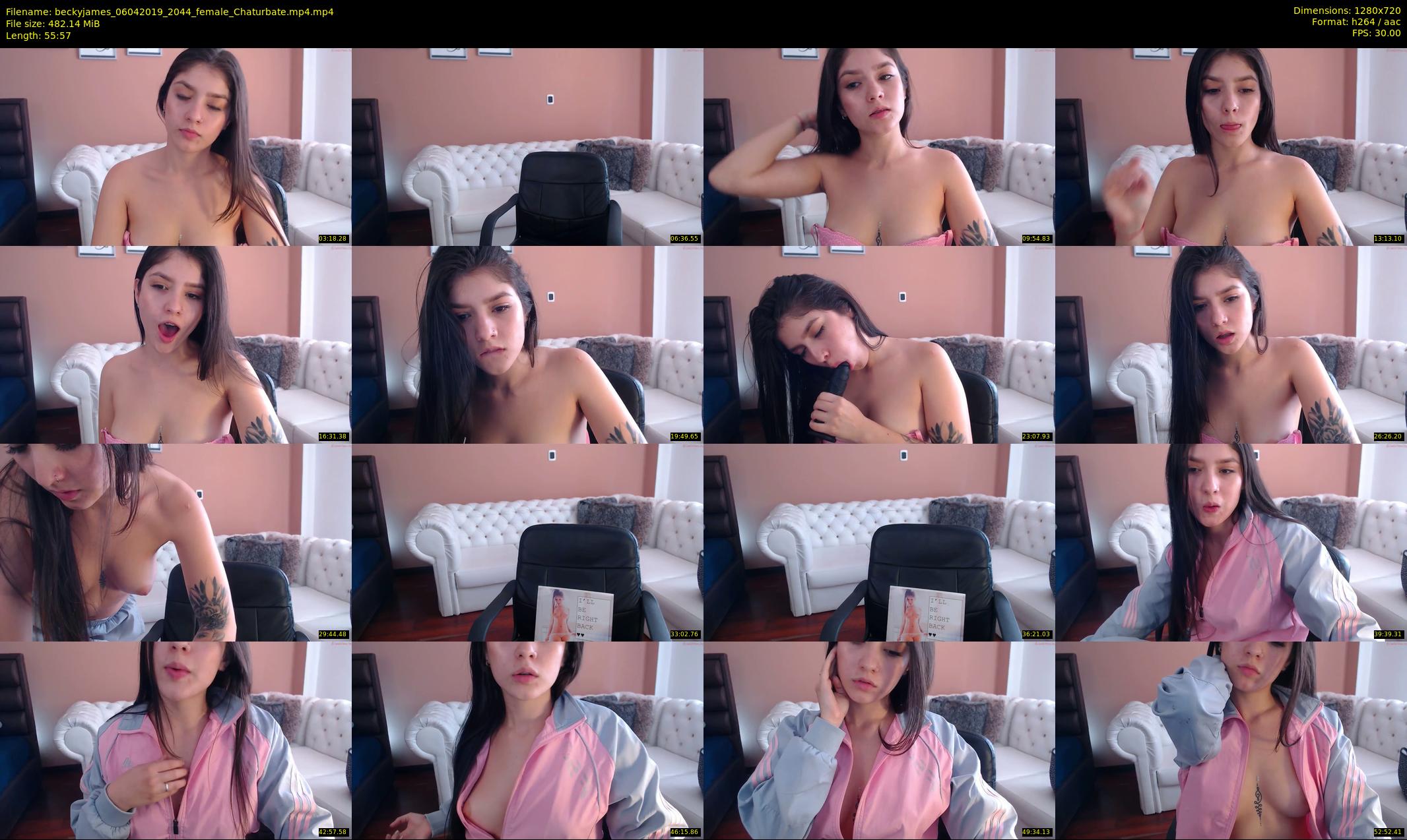beckyjames — 56 minute Chaturbate female cam show recording, 720p, Apr 6, 2019