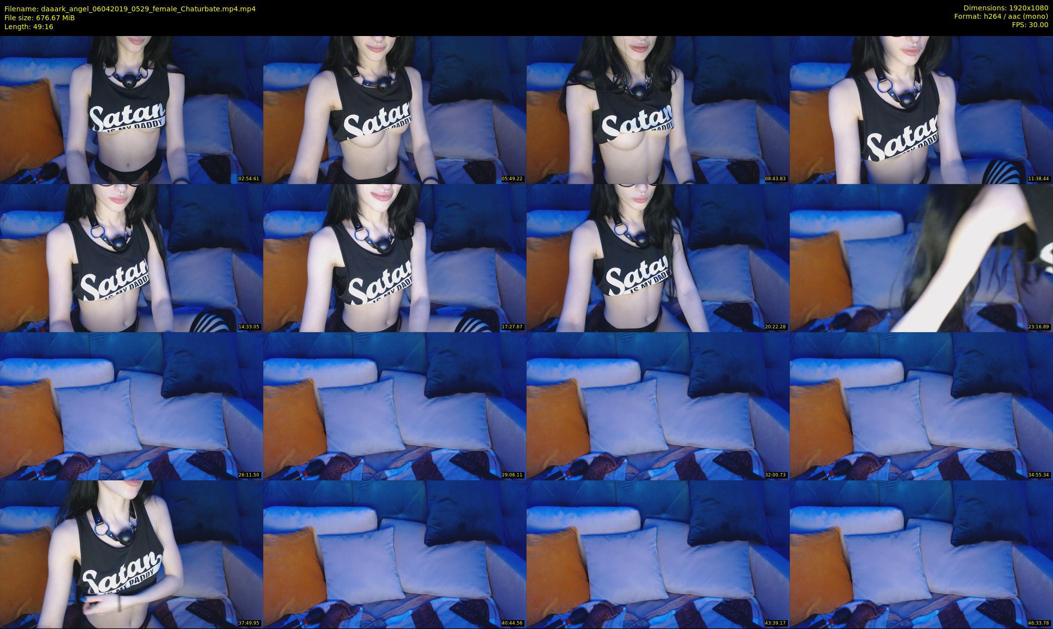 daaark_angel — 50 minute Chaturbate female cam show recording, 1080p, Apr 6, 2019