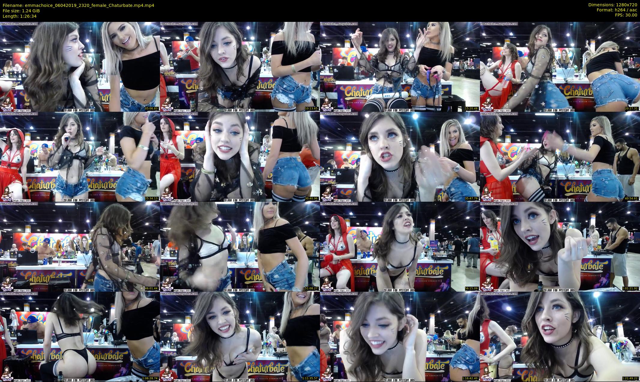 emmachoice — 87 minute Chaturbate female cam show recording, 720p, Apr 6, 2019