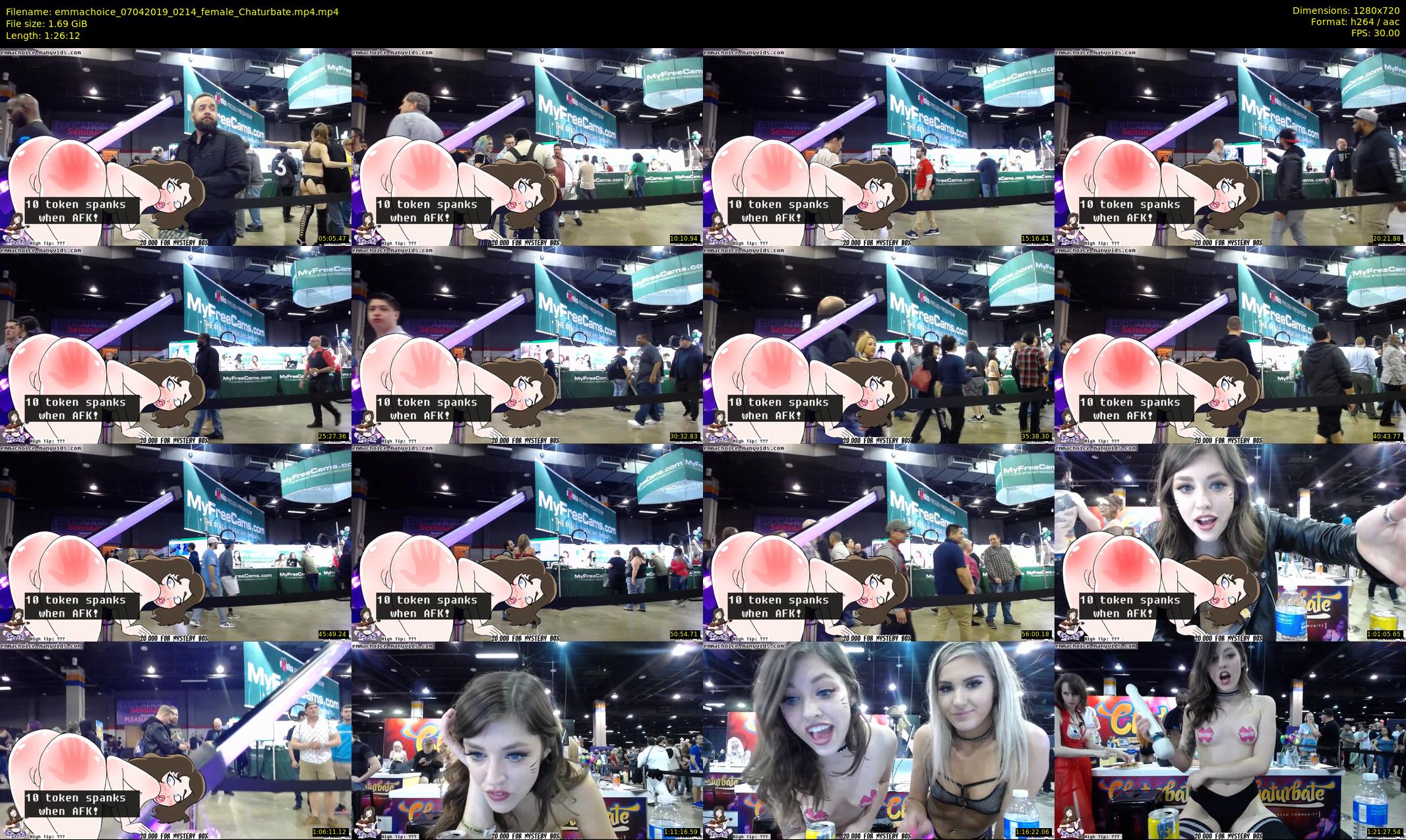 emmachoice — 87 minute Chaturbate female cam show recording, 720p, Apr 7, 2019