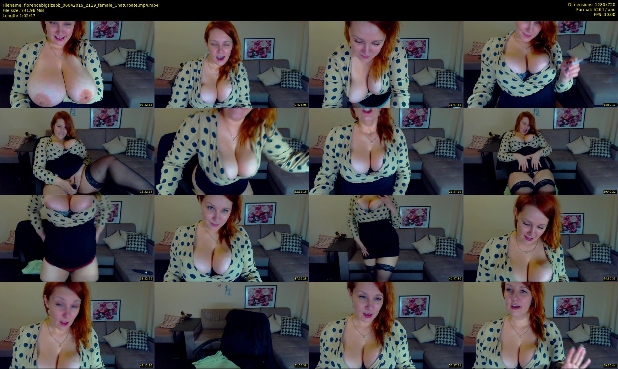 florencebigsizebb — 63 minute Chaturbate female cam show recording, 720p, Apr 6, 2019