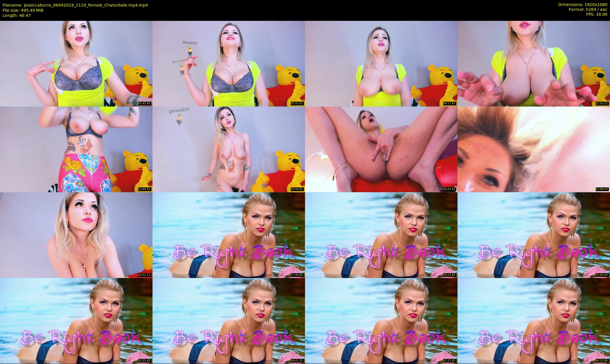 jessiccaburns — 47 minute Chaturbate female cam show recording, 1080p, Apr 6, 2019