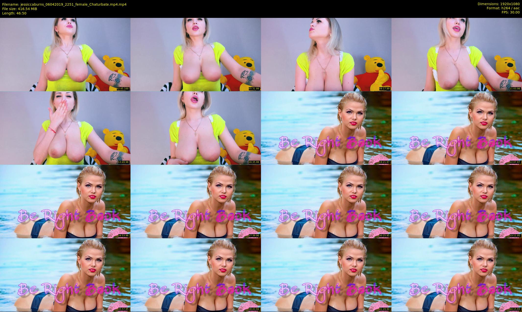 jessiccaburns — 47 minute Chaturbate female cam show recording, 1080p, Apr 6, 2019