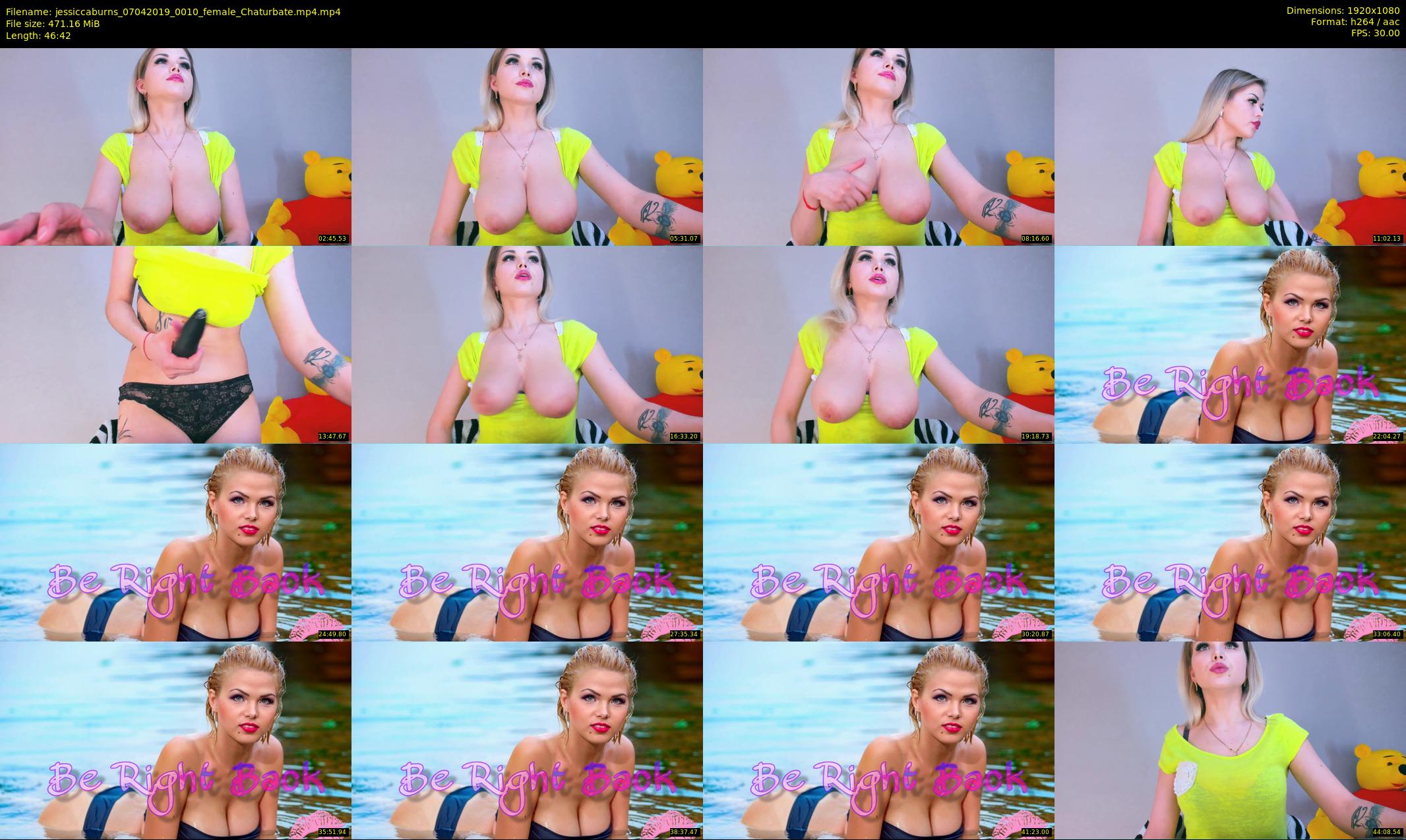jessiccaburns — 47 minute Chaturbate female cam show recording, 1080p, Apr 7, 2019