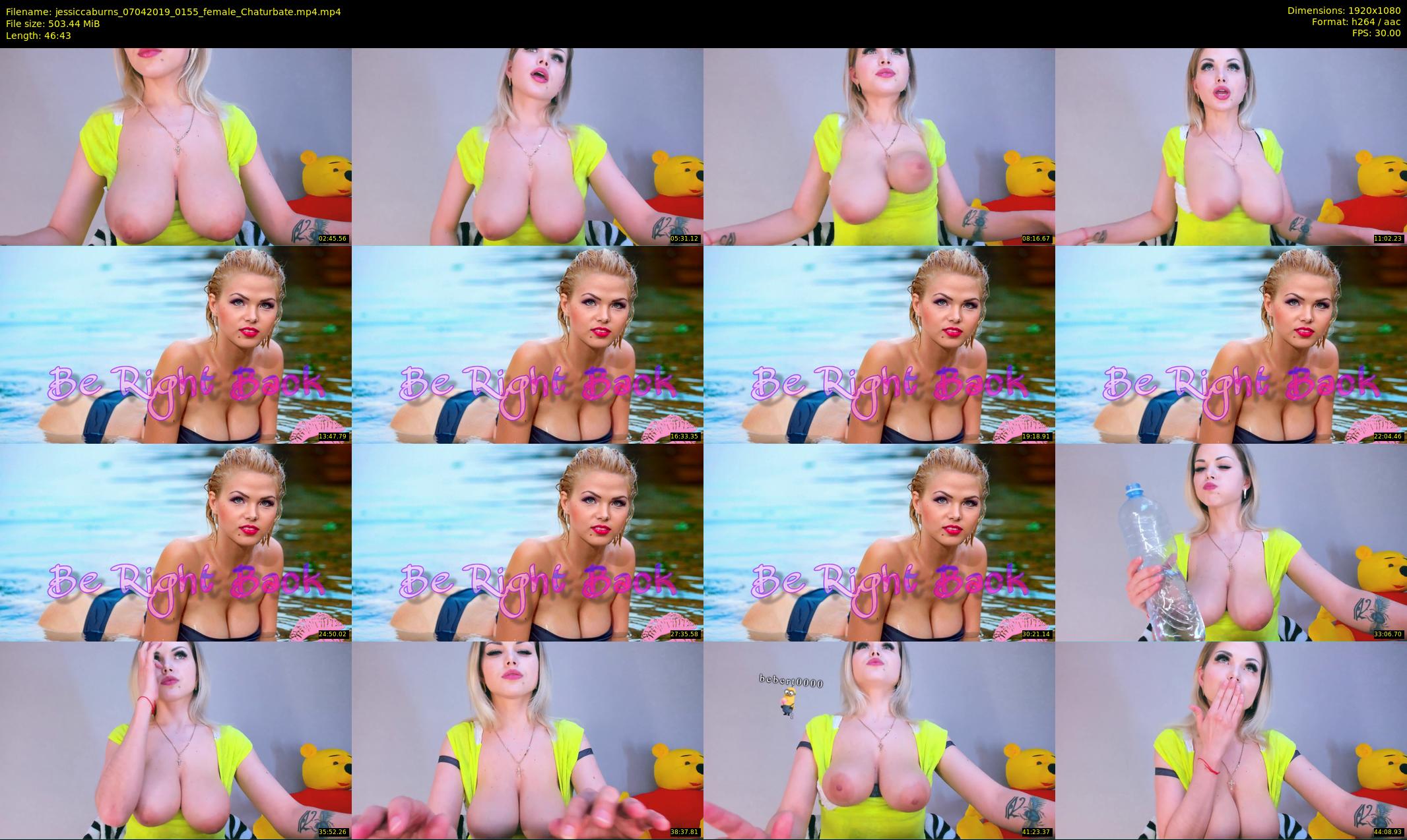 jessiccaburns — 47 minute Chaturbate female cam show recording, 1080p, Apr 7, 2019