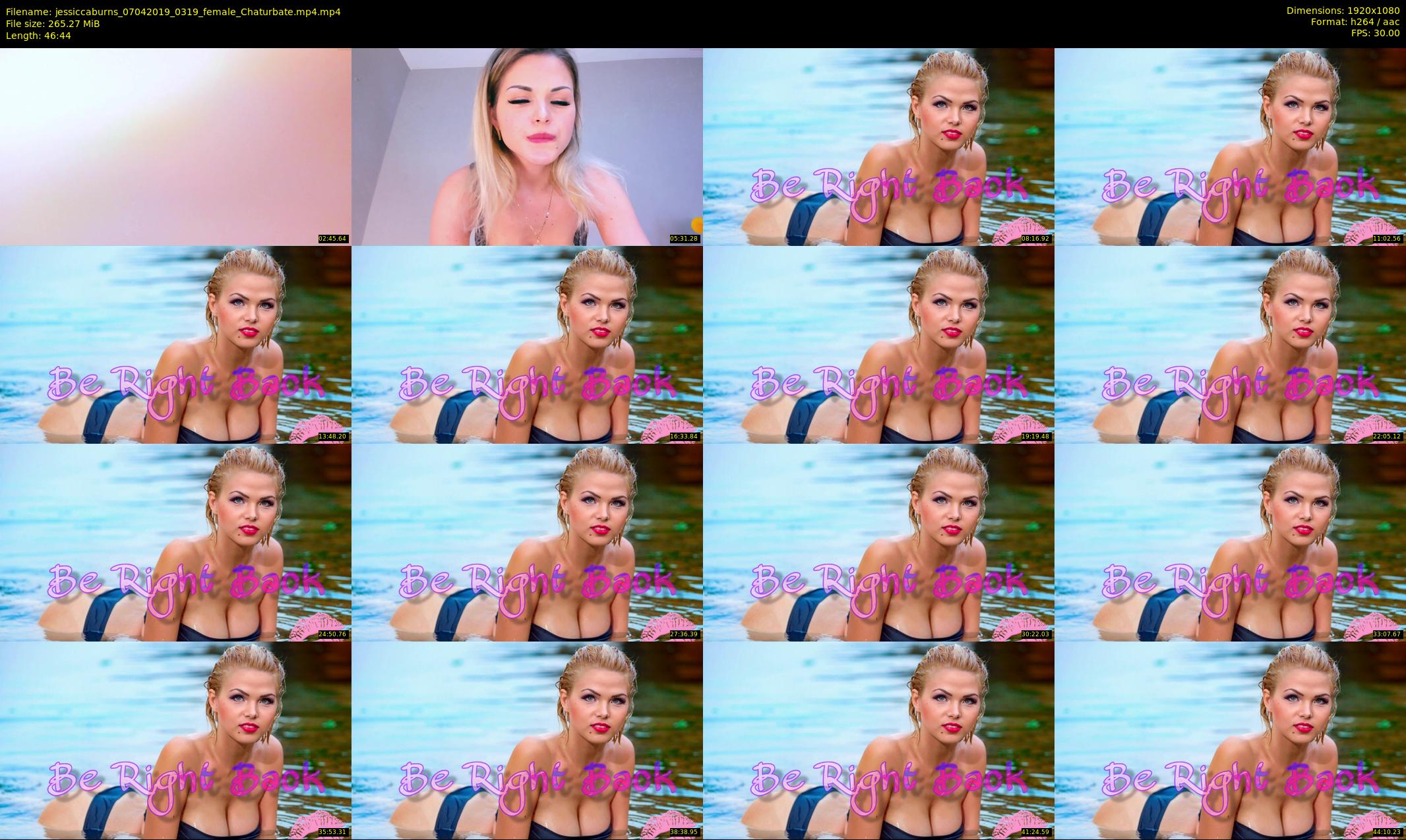 jessiccaburns — 47 minute Chaturbate female cam show recording, 1080p, Apr 7, 2019