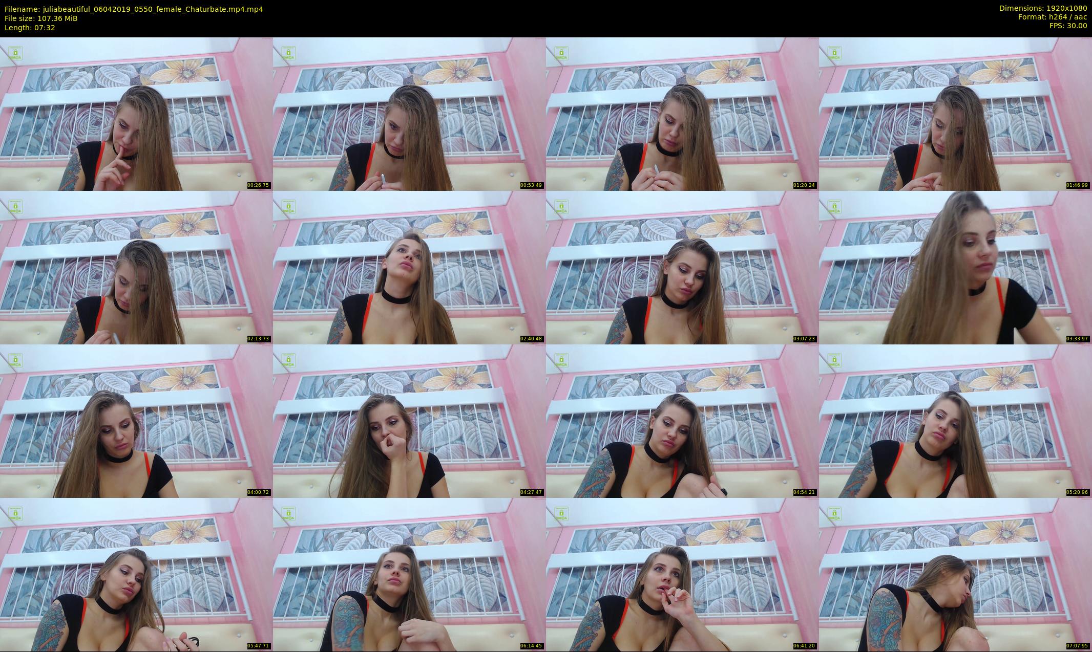juliabeautiful — 8 minute Chaturbate female cam show recording, 1080p, Apr 6, 2019