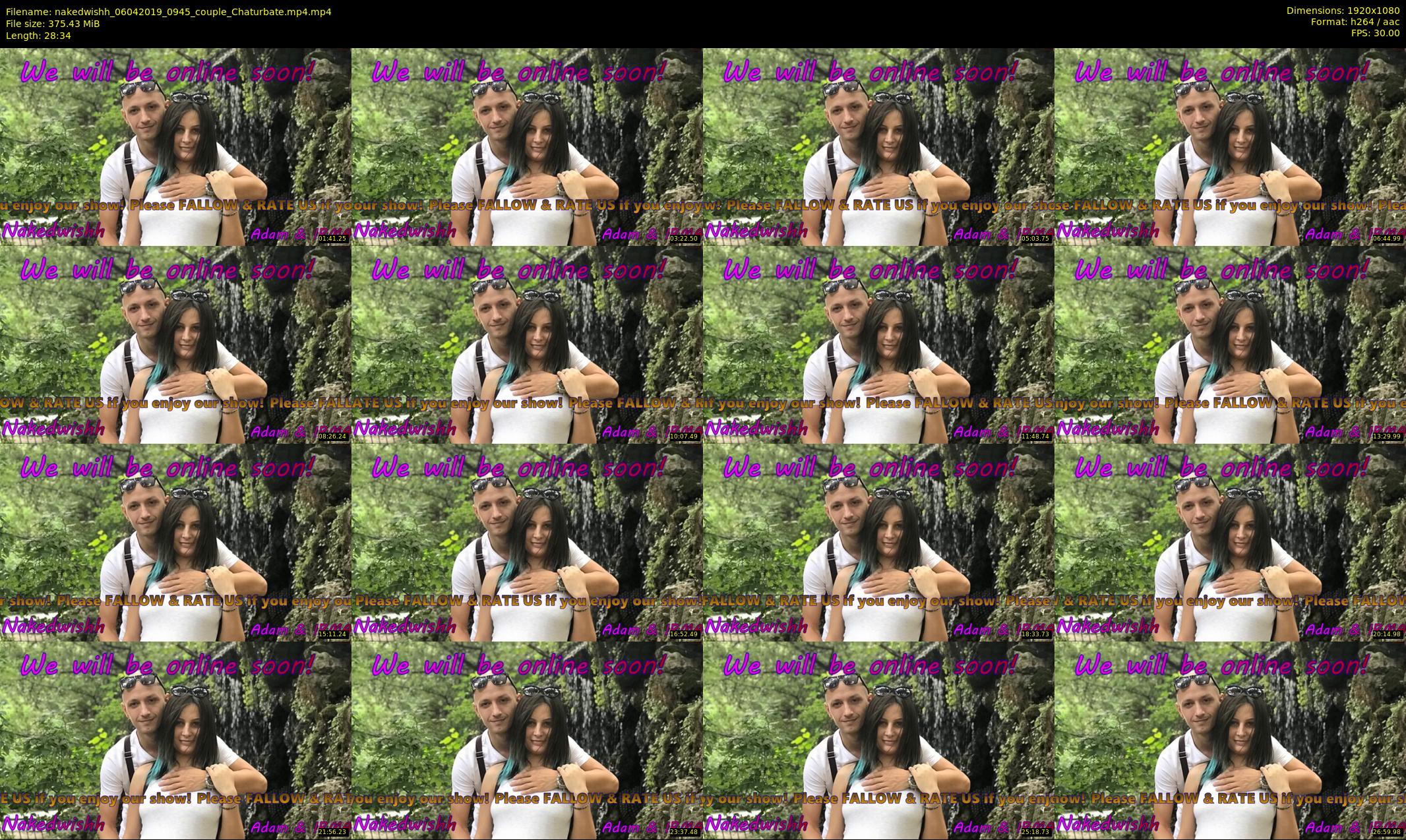 nakedwishh — 29 minute Chaturbate couple cam show recording, 1080p, Apr 6, 2019
