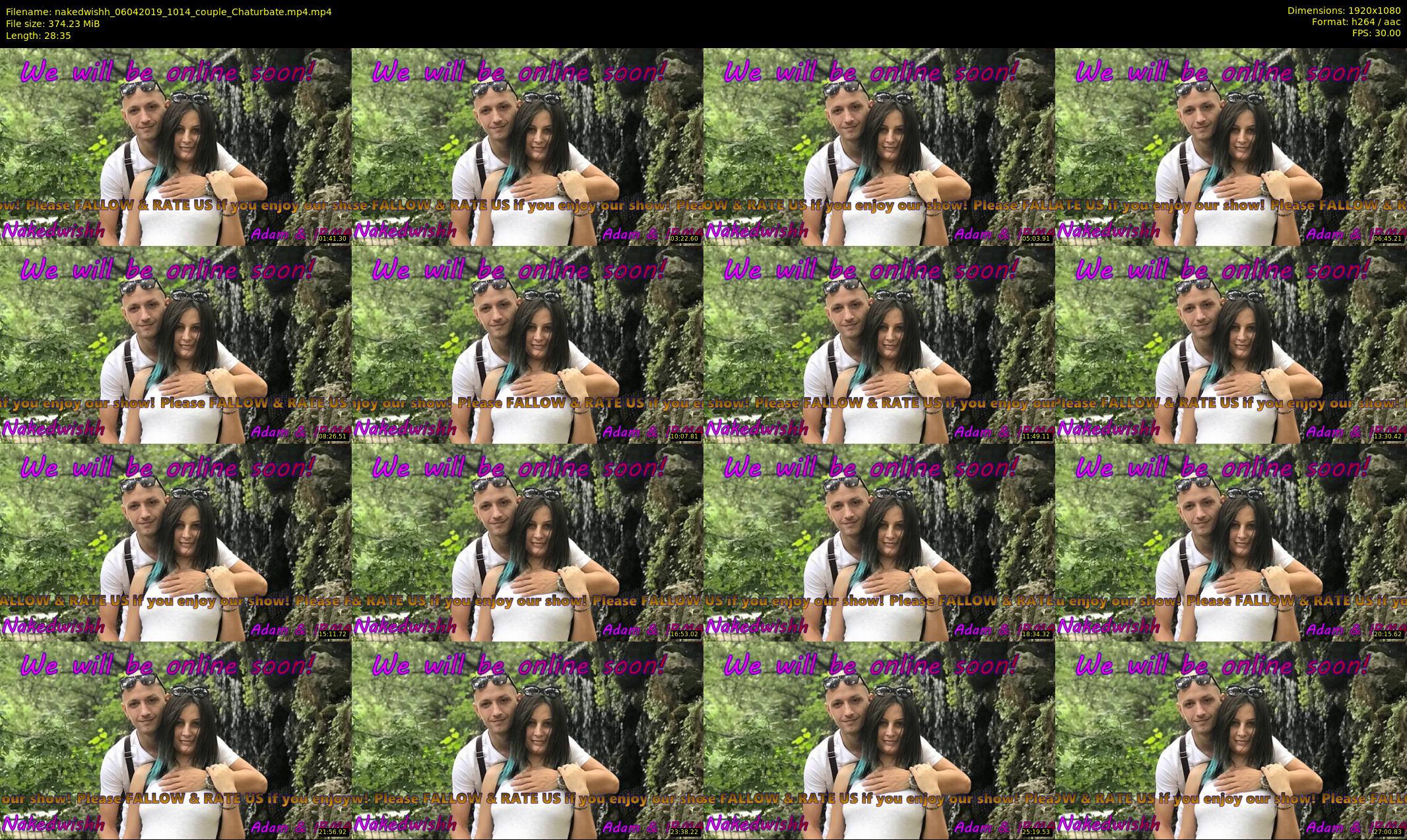 nakedwishh — 29 minute Chaturbate couple cam show recording, 1080p, Apr 6, 2019