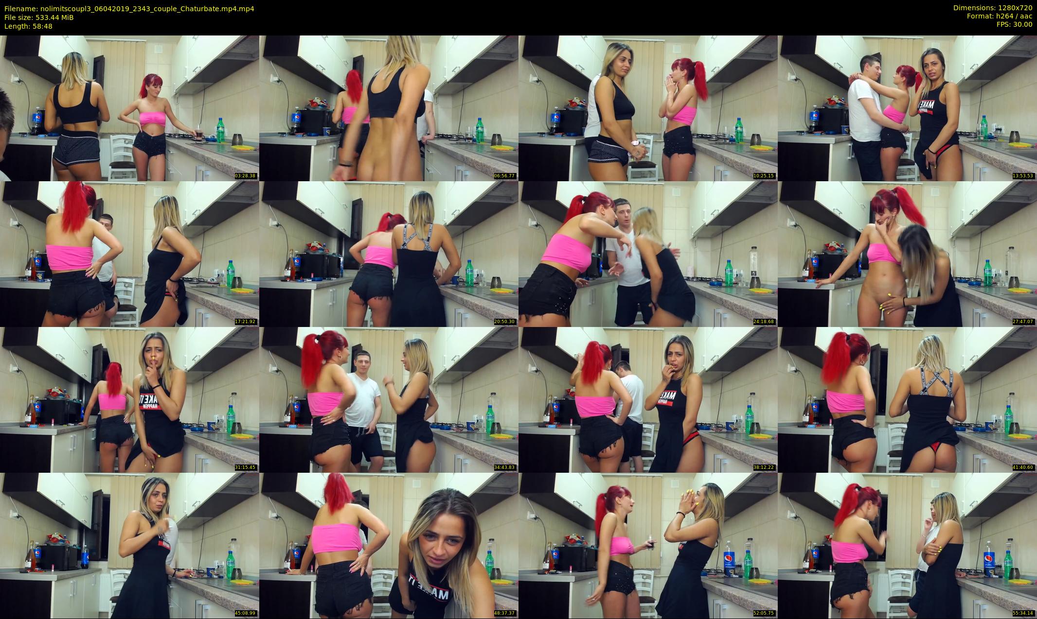nolimitscoupl3 — 59 minute Chaturbate couple cam show recording, 720p, Apr 6, 2019