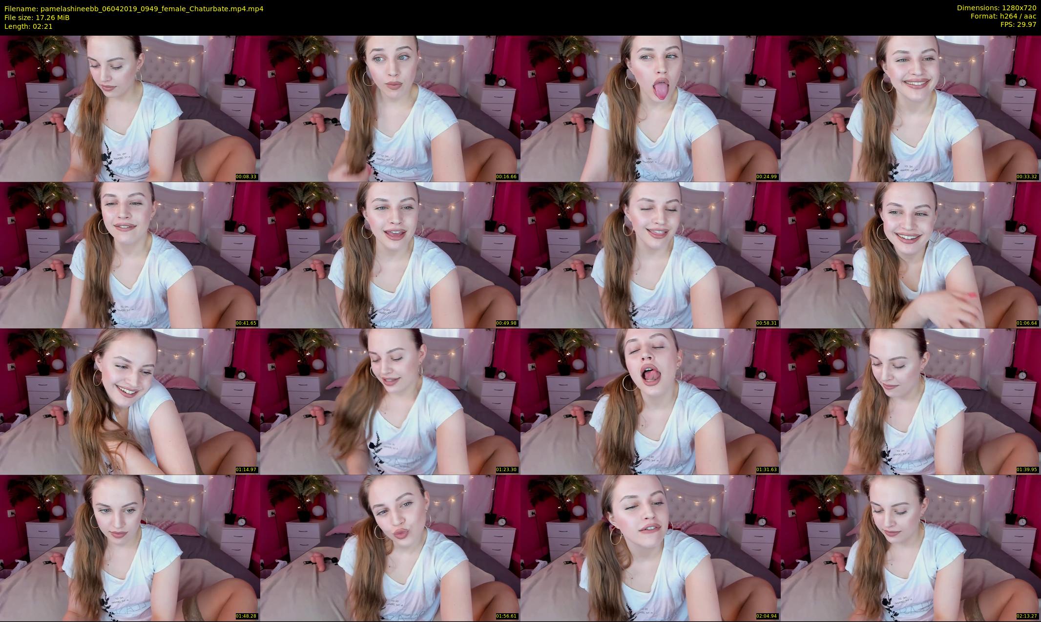 pamelashineebb — 3 minute Chaturbate female cam show recording, 720p, Apr 6, 2019