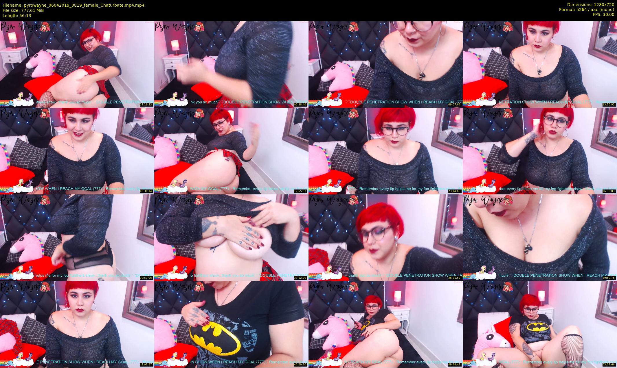 pyrowayne — 57 minute Chaturbate female cam show recording, 720p, Apr 6, 2019
