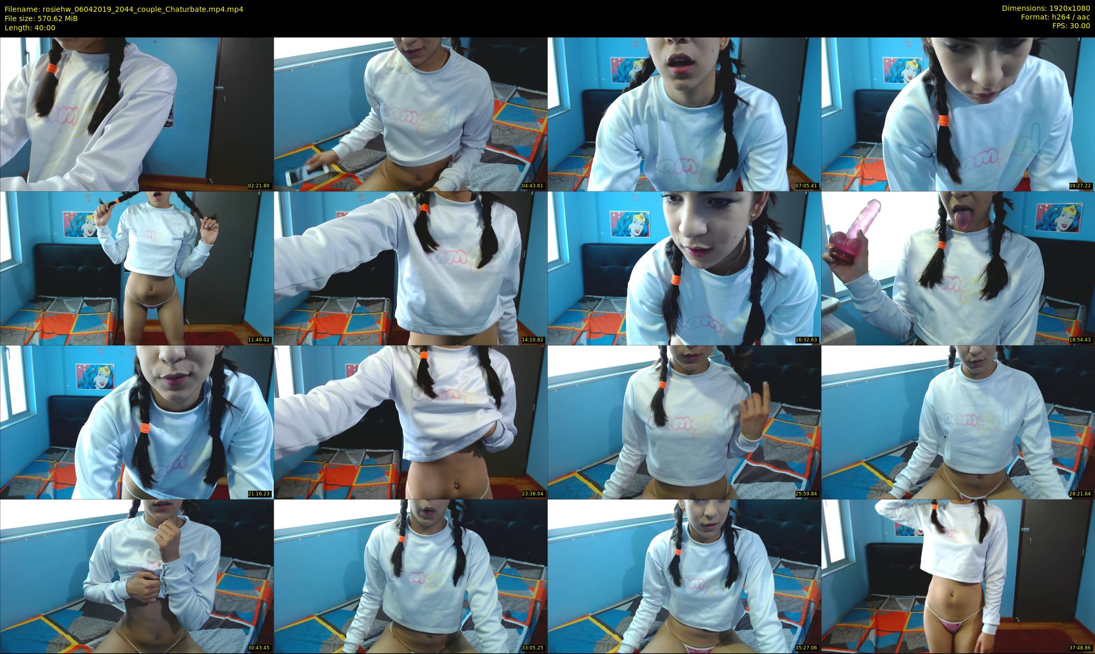 rosiehw — 40 minute Chaturbate couple cam show recording, 1080p, Apr 6, 2019