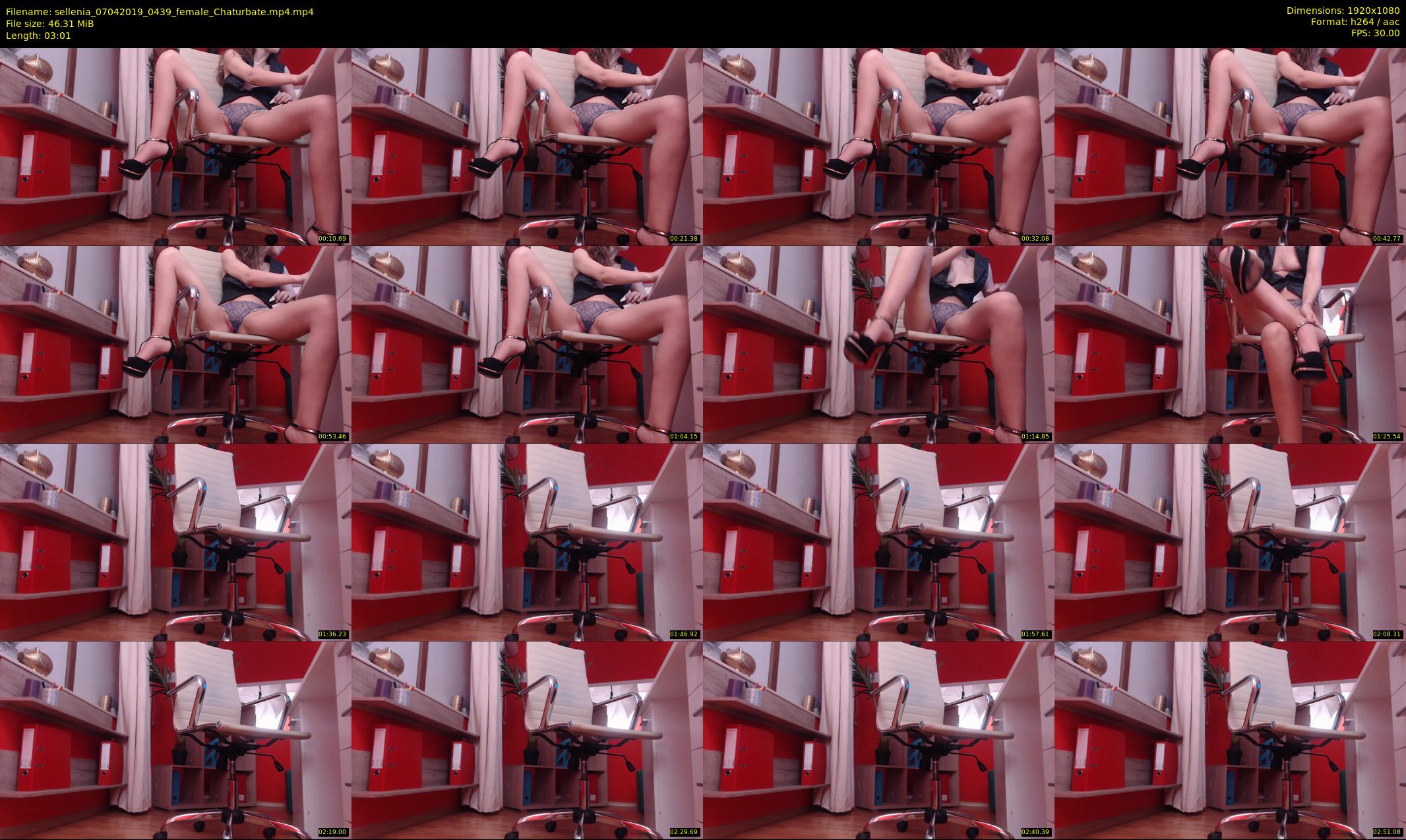 sellenia — 4 minute Chaturbate female cam show recording, 1080p, Apr 7, 2019