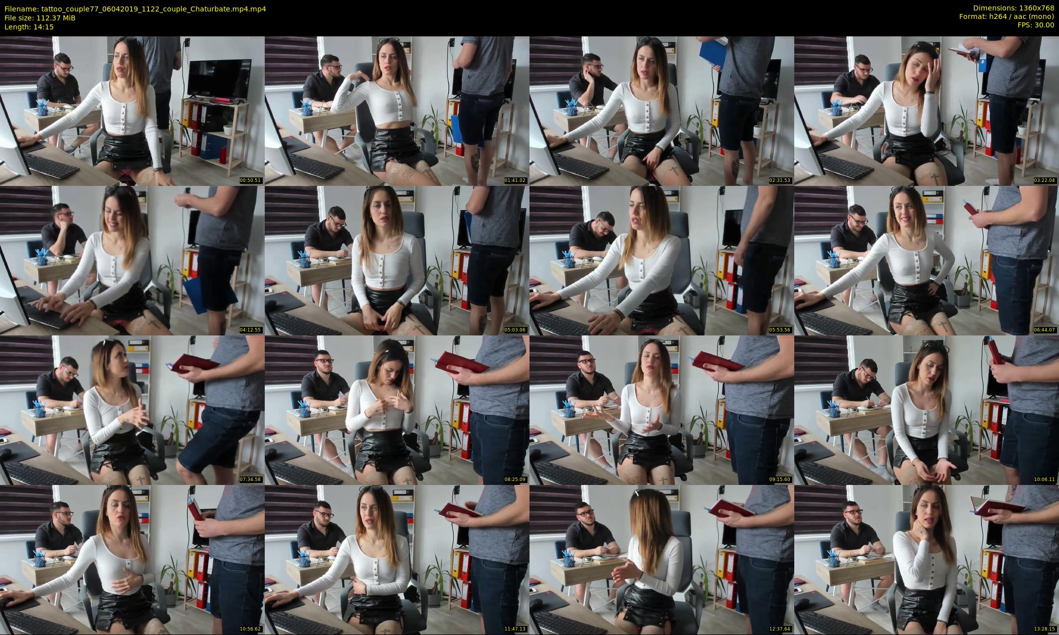 tattoo_couple77 — 15 minute Chaturbate couple cam show recording, 720p, Apr 6, 2019