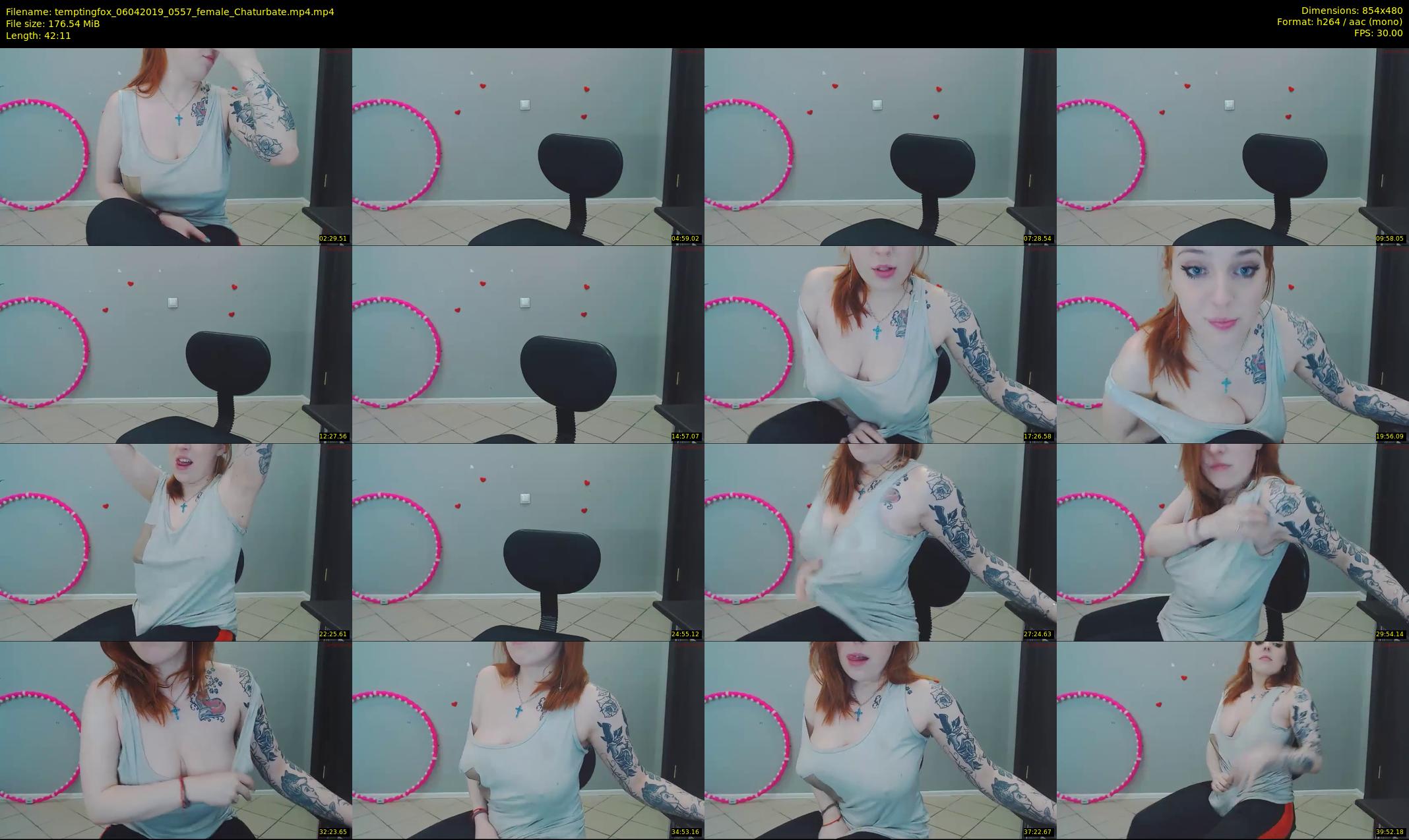 temptingfox — 43 minute Chaturbate female cam show recording, 480p, Apr 6, 2019