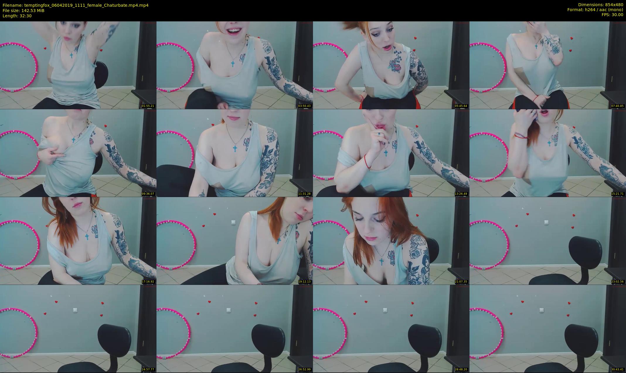 temptingfox — 33 minute Chaturbate female cam show recording, 480p, Apr 6, 2019