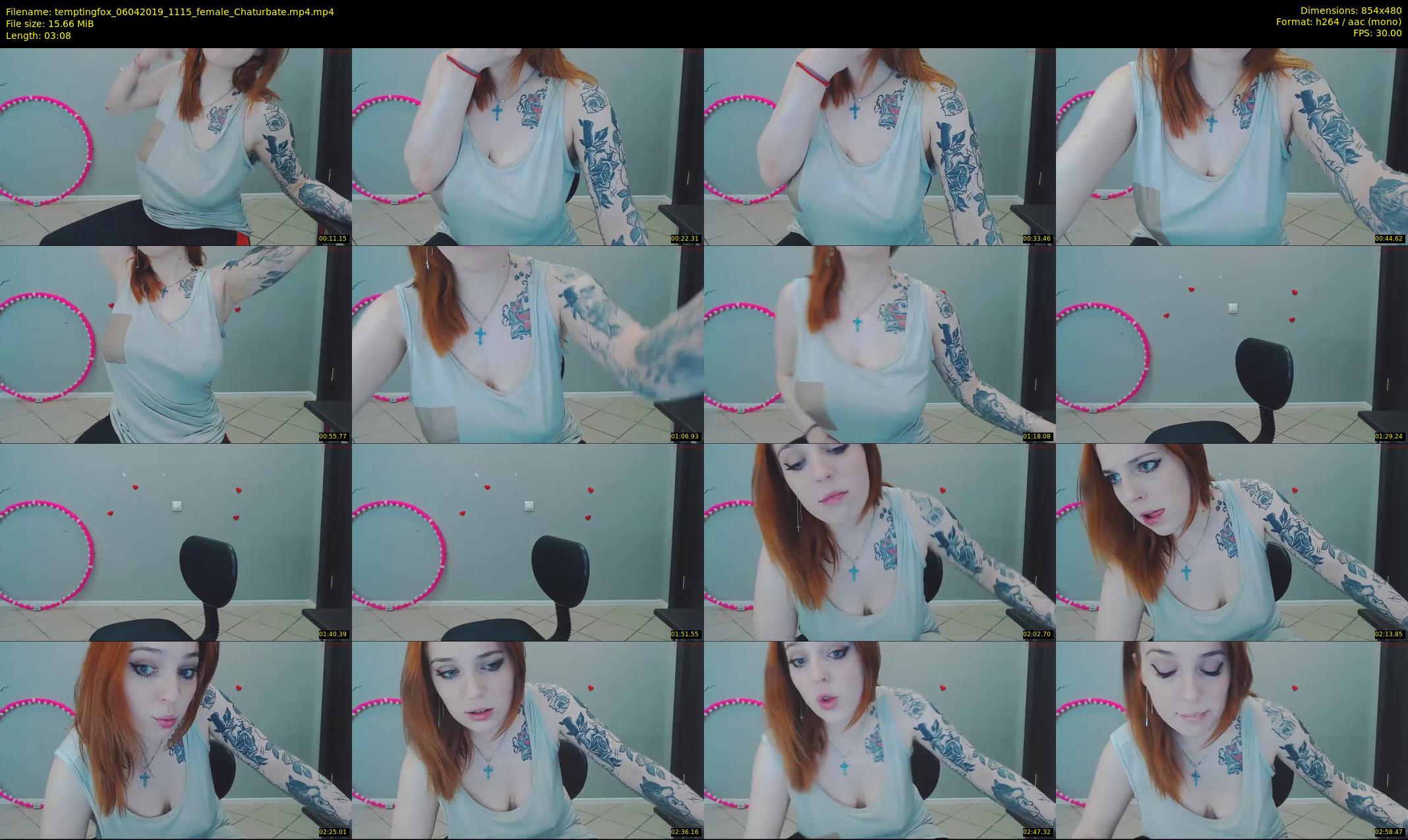temptingfox — 4 minute Chaturbate female cam show recording, 480p, Apr 6, 2019