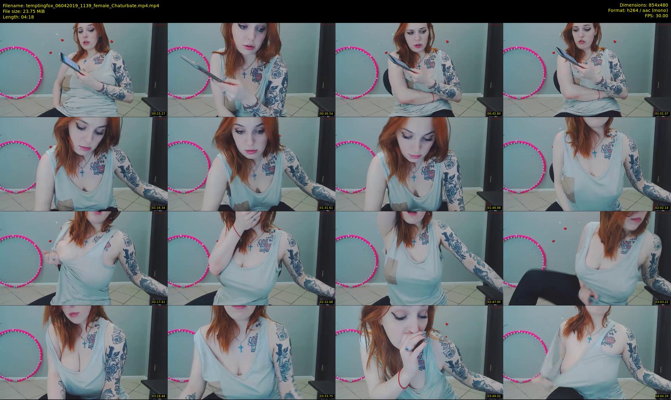 temptingfox — 5 minute Chaturbate female cam show recording, 480p, Apr 6, 2019