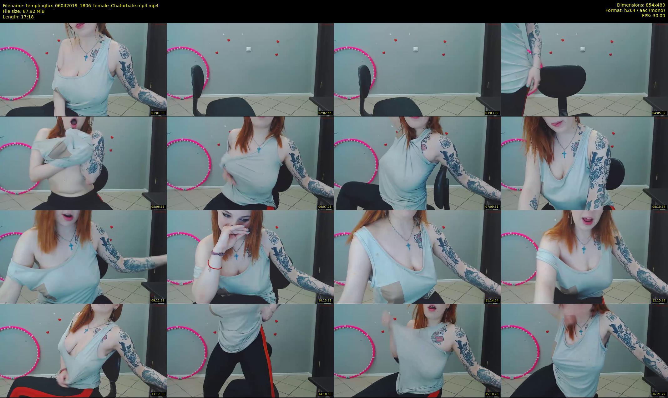 temptingfox — 18 minute Chaturbate female cam show recording, 480p, Apr 6, 2019