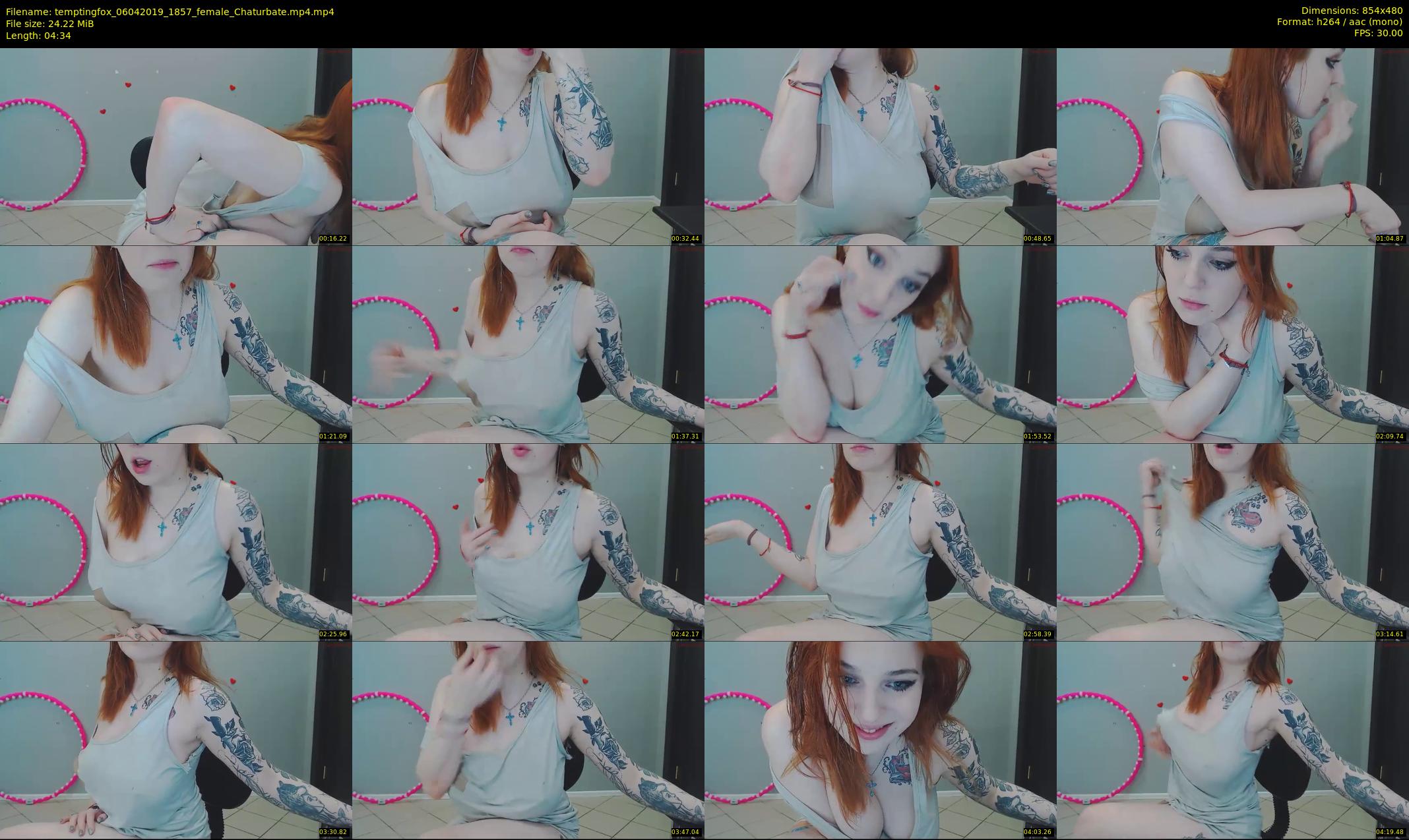 temptingfox — 5 minute Chaturbate female cam show recording, 480p, Apr 6, 2019