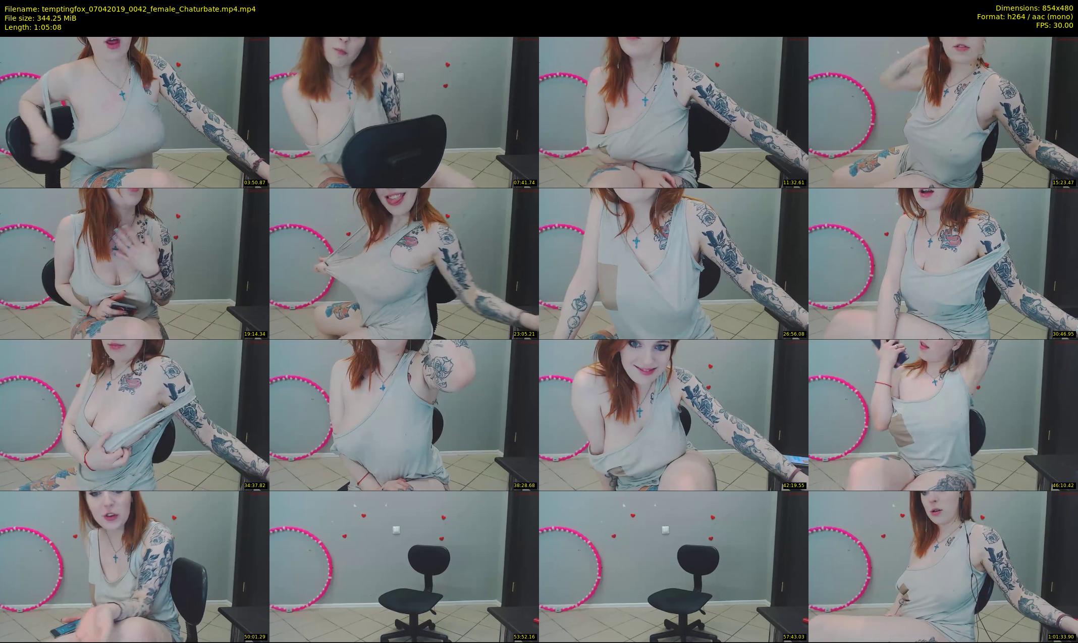 temptingfox — 66 minute Chaturbate female cam show recording, 480p, Apr 7, 2019