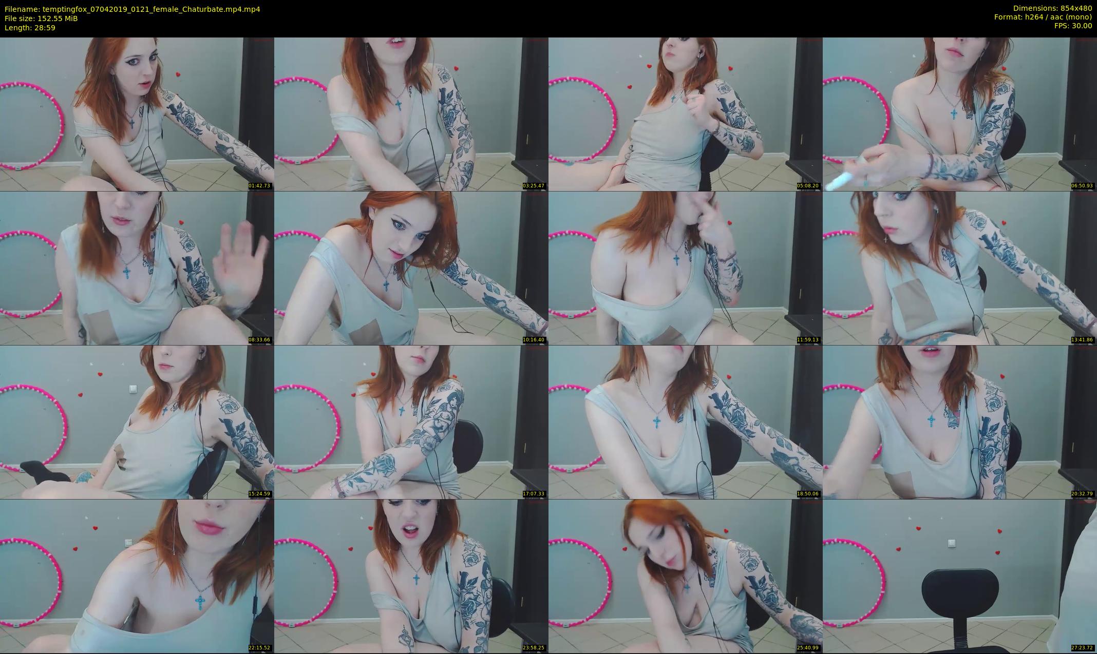temptingfox — 29 minute Chaturbate female cam show recording, 480p, Apr 7, 2019