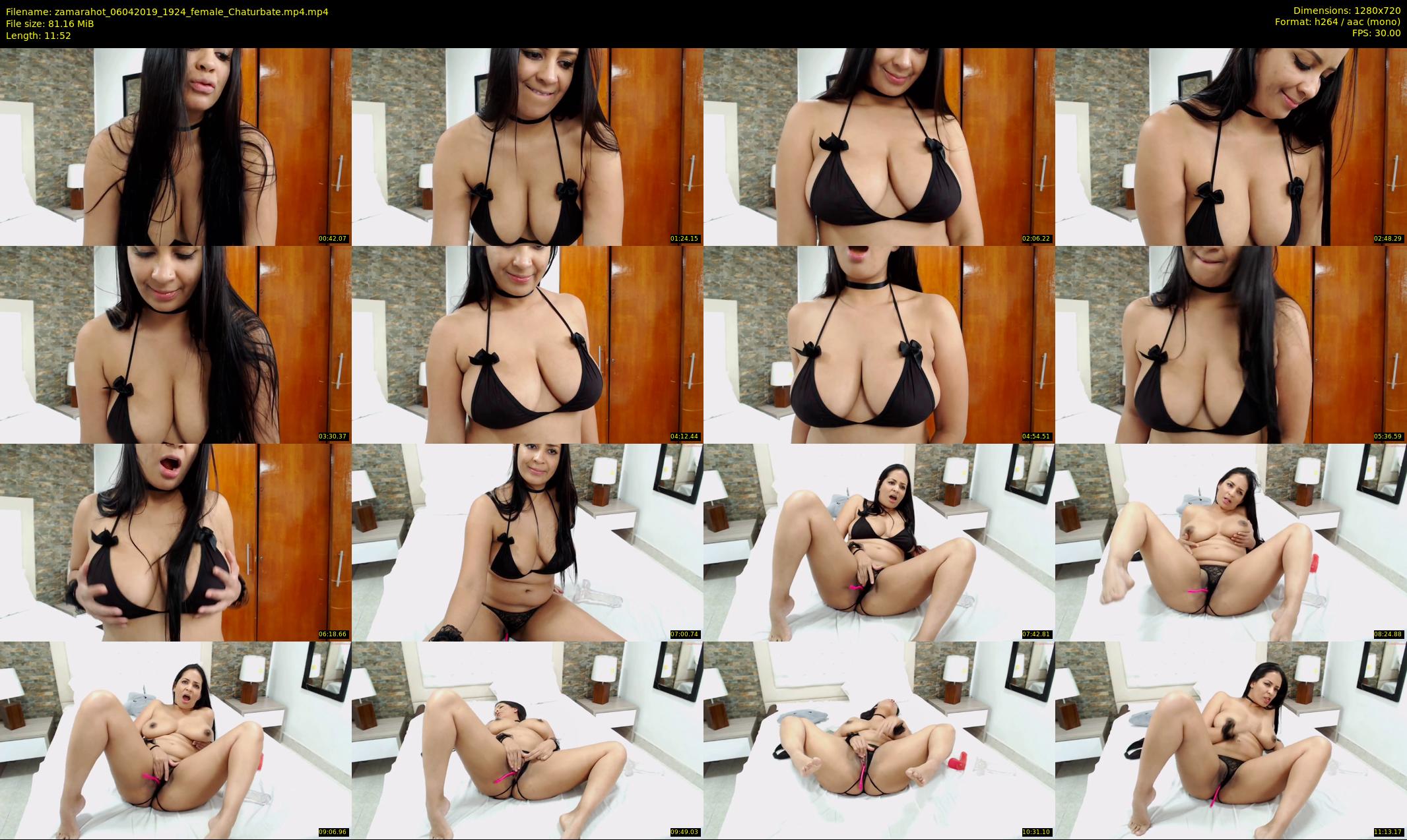 zamarahot — 12 minute Chaturbate female cam show recording, 720p, Apr 6, 2019