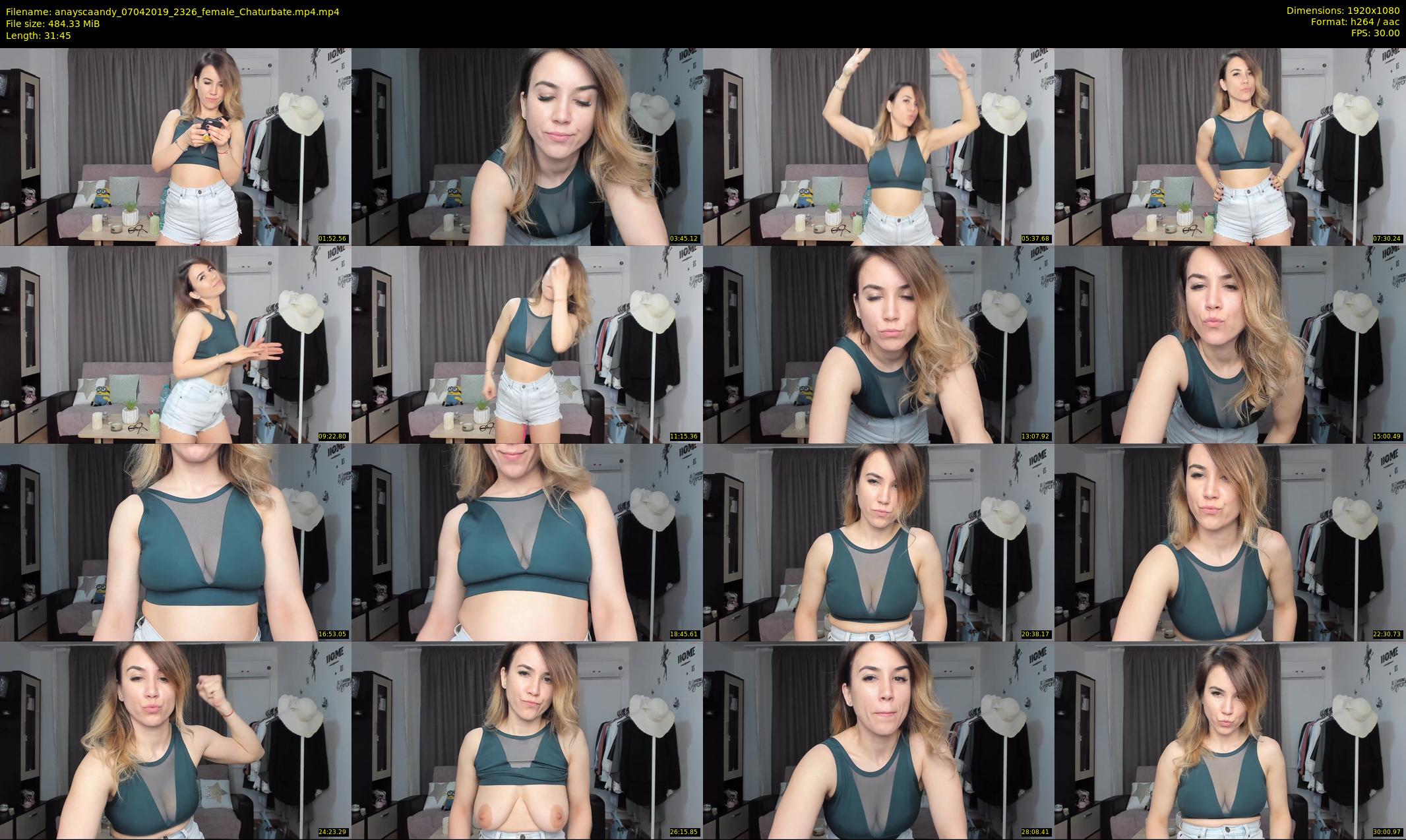 anayscaandy — 32 minute Chaturbate female cam show recording, 1080p, Apr 7, 2019