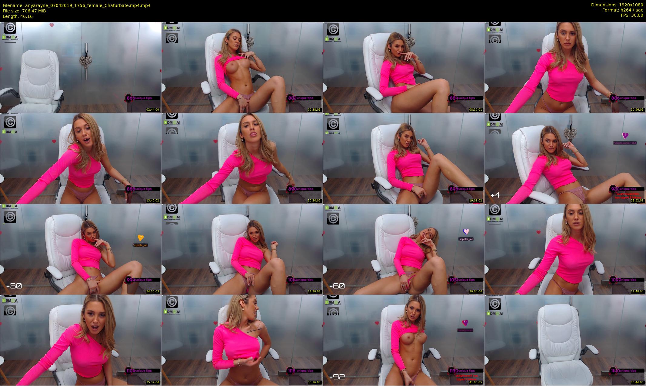 anyarayne — 47 minute Chaturbate female cam show recording, 1080p, Apr 7, 2019