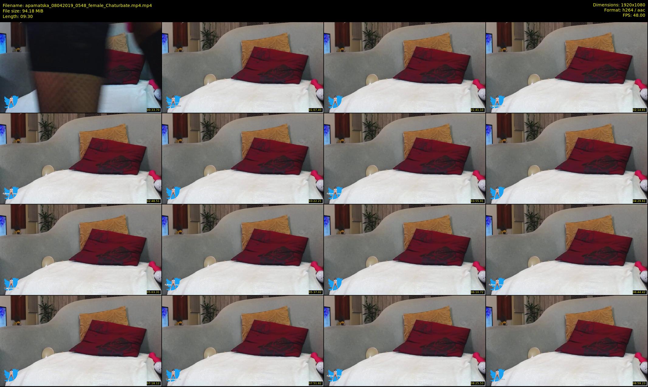 apamatska — 10 minute Chaturbate female cam show recording, 1080p, Apr 8, 2019