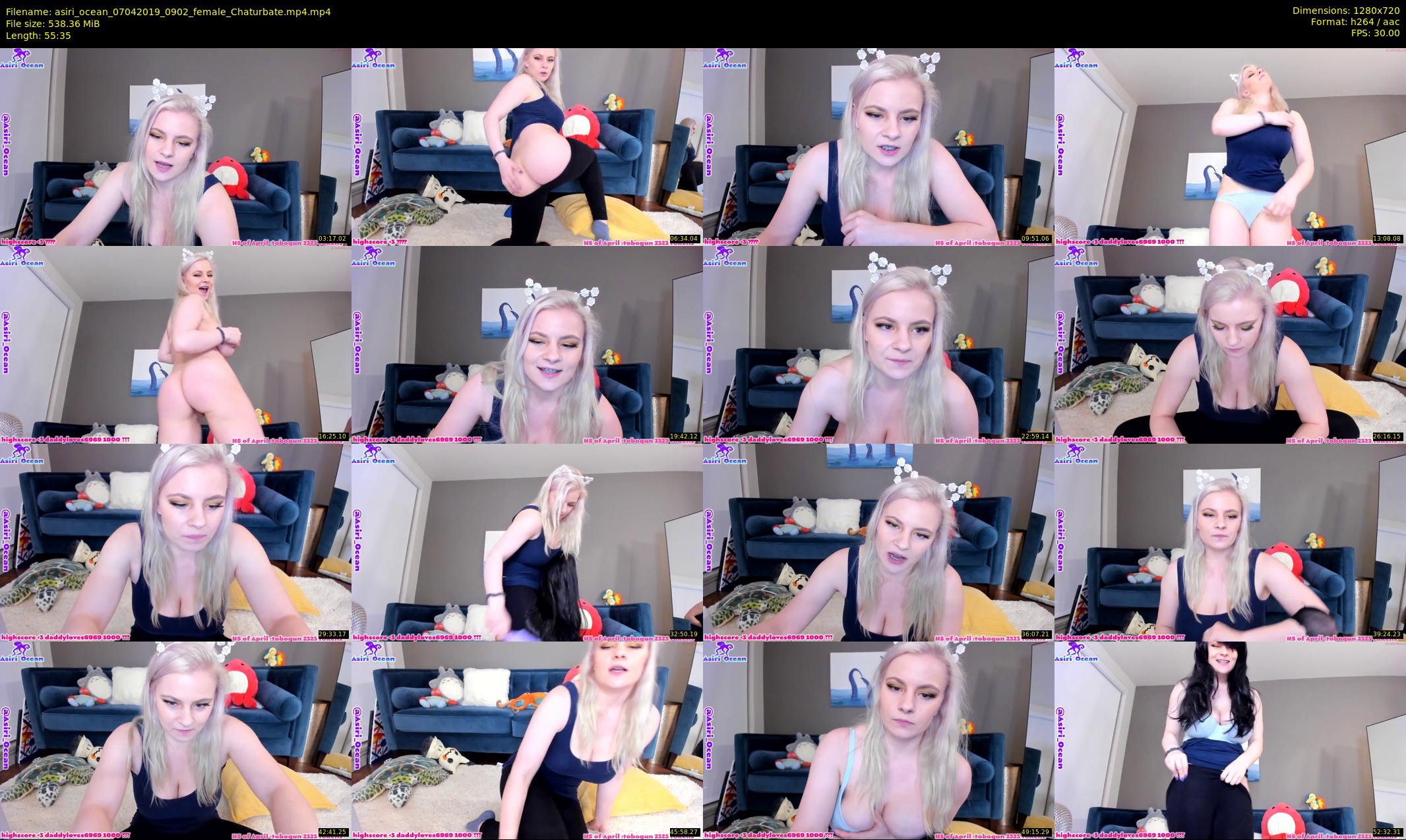 asiri_ocean — 56 minute Chaturbate female cam show recording, 720p, Apr 7, 2019