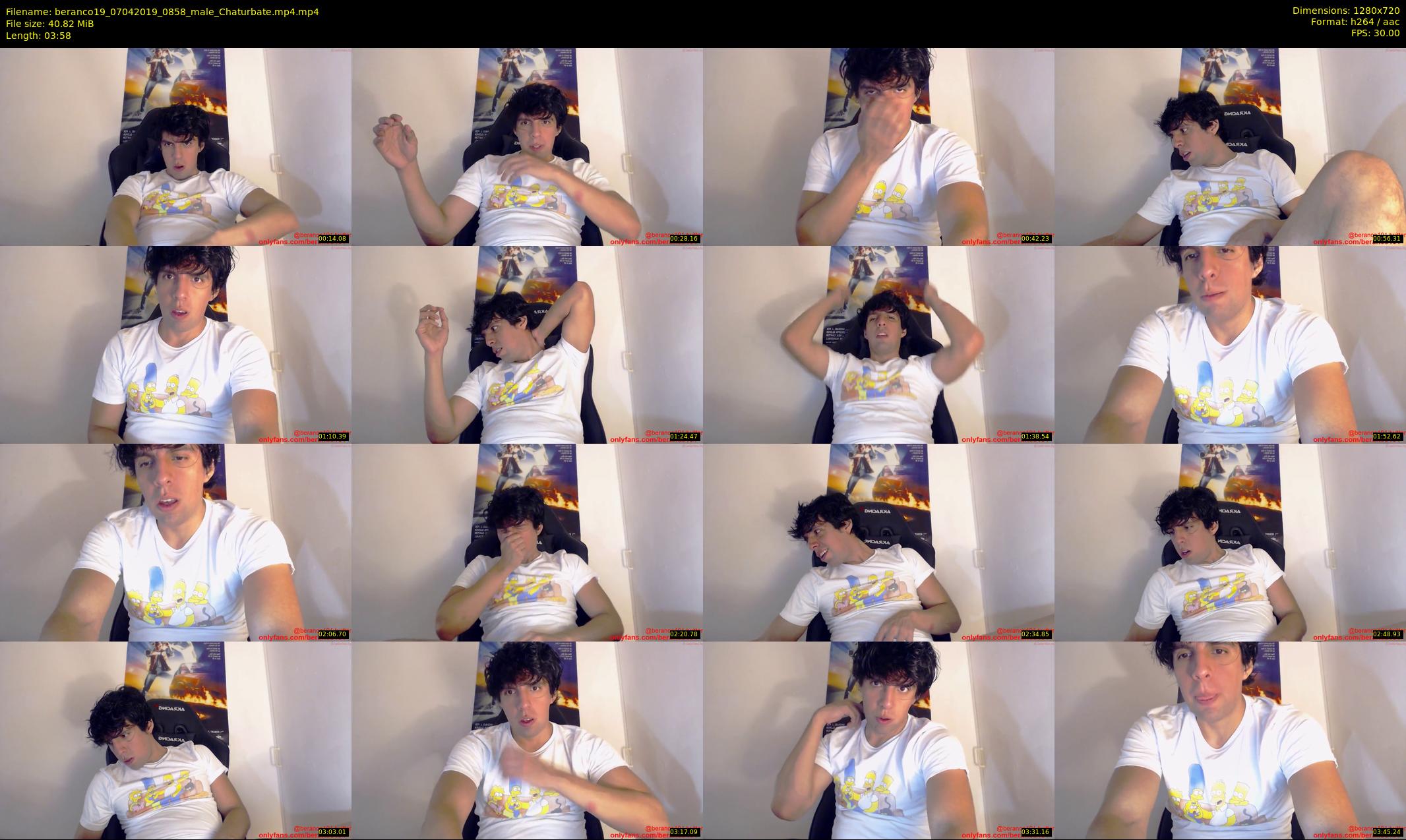 beranco19 — 4 minute Chaturbate male cam show recording, 720p, Apr 7, 2019
