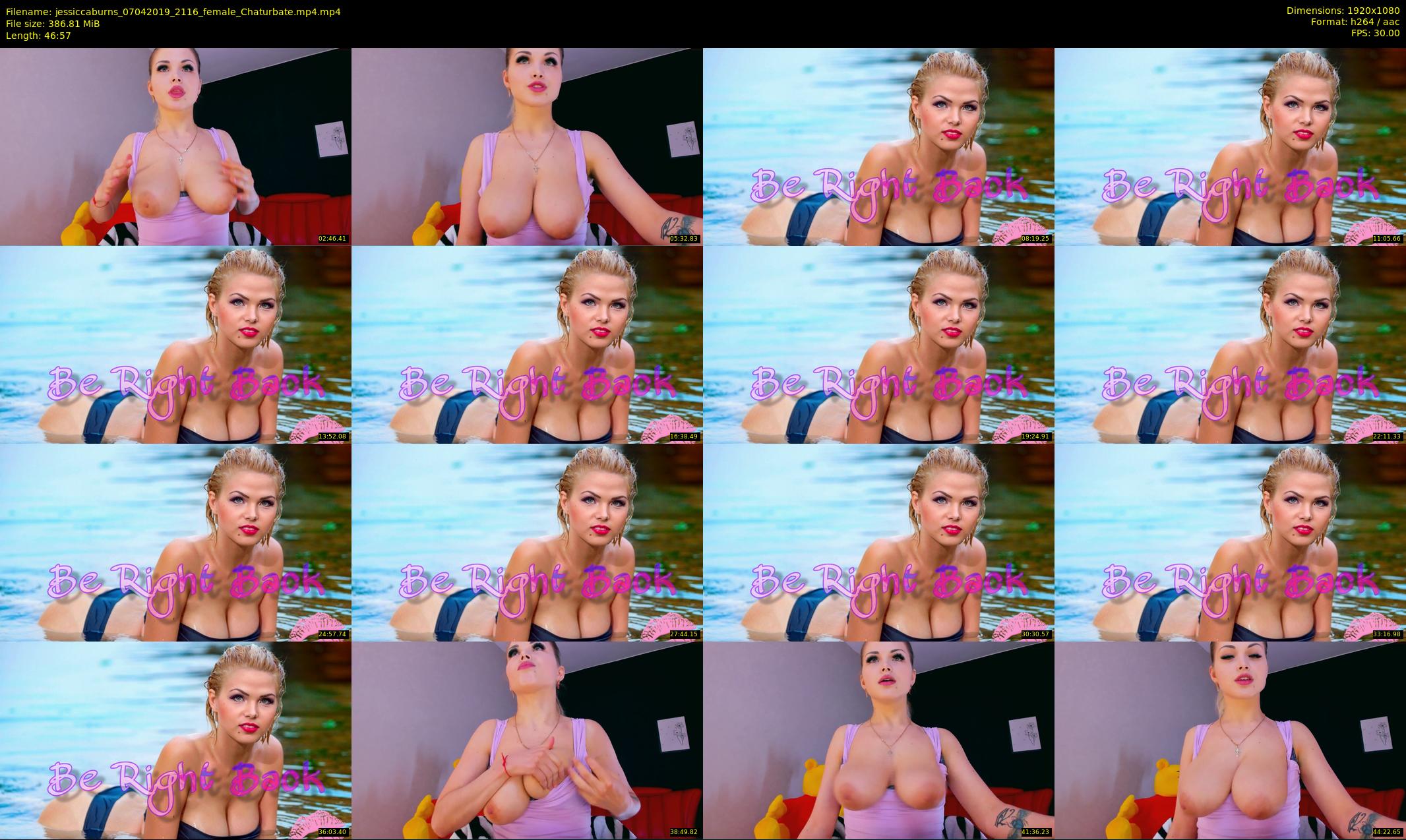 jessiccaburns — 47 minute Chaturbate female cam show recording, 1080p, Apr 7, 2019