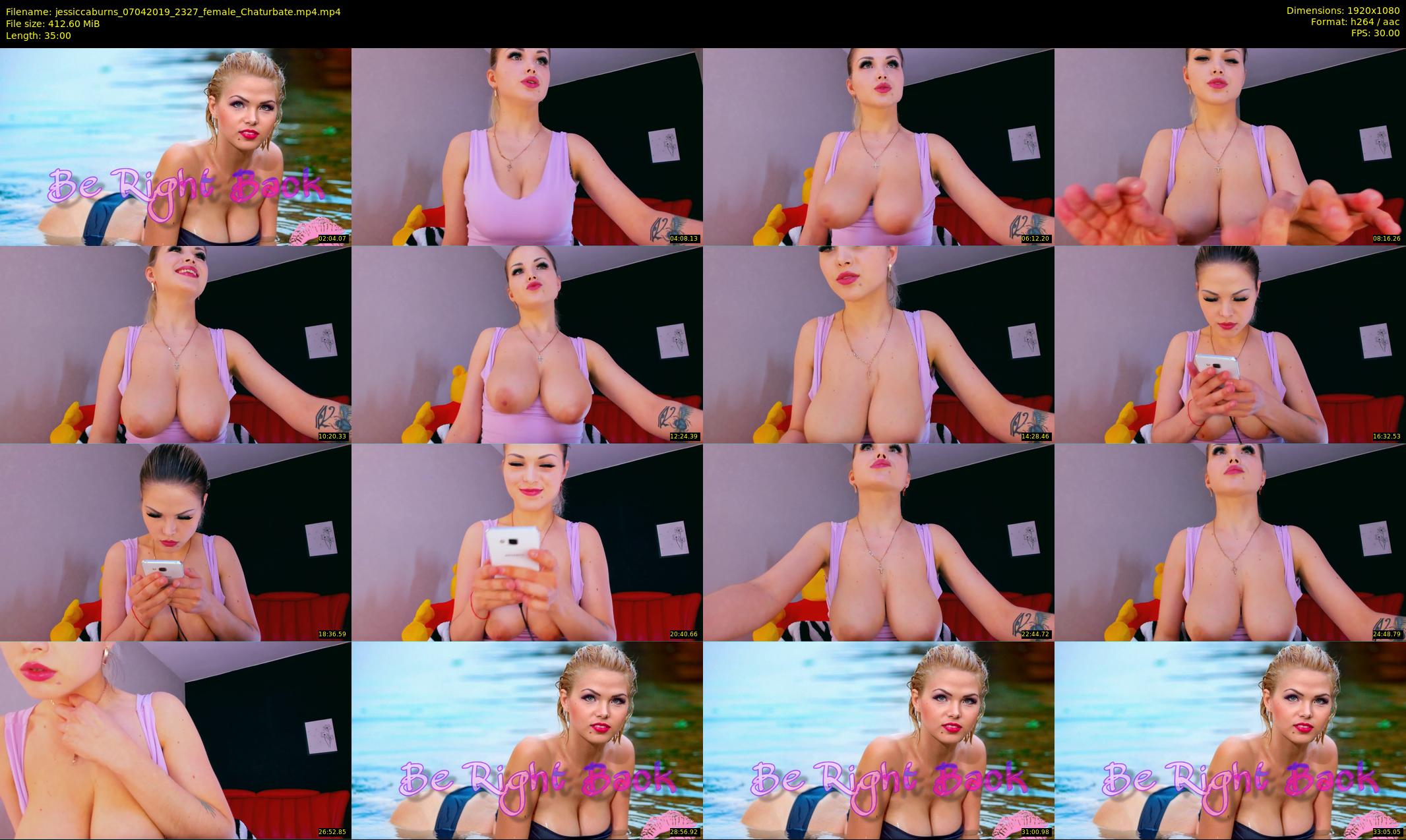 jessiccaburns — 35 minute Chaturbate female cam show recording, 1080p, Apr 7, 2019