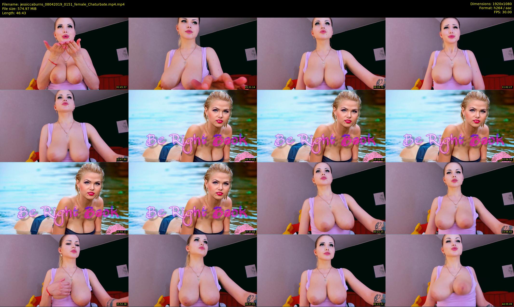 jessiccaburns — 47 minute Chaturbate female cam show recording, 1080p, Apr 8, 2019
